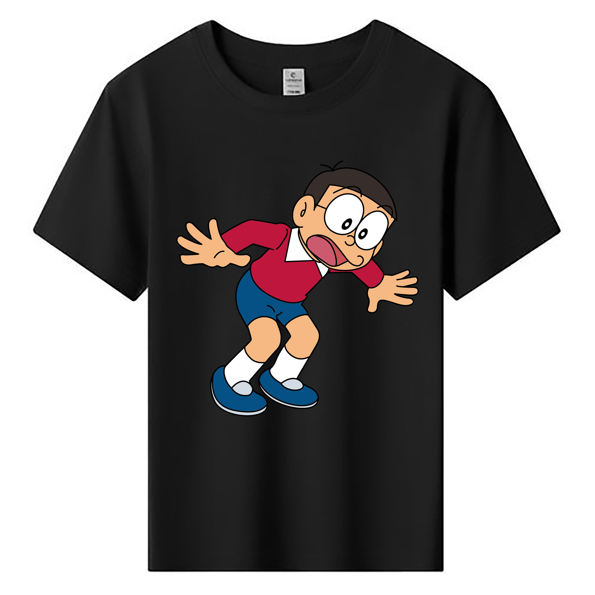 （画像用） ドラえもん 野比 のび太 Doraemon Nobita Nobi 綿100％キッズTシャツ（フロントプリント）
