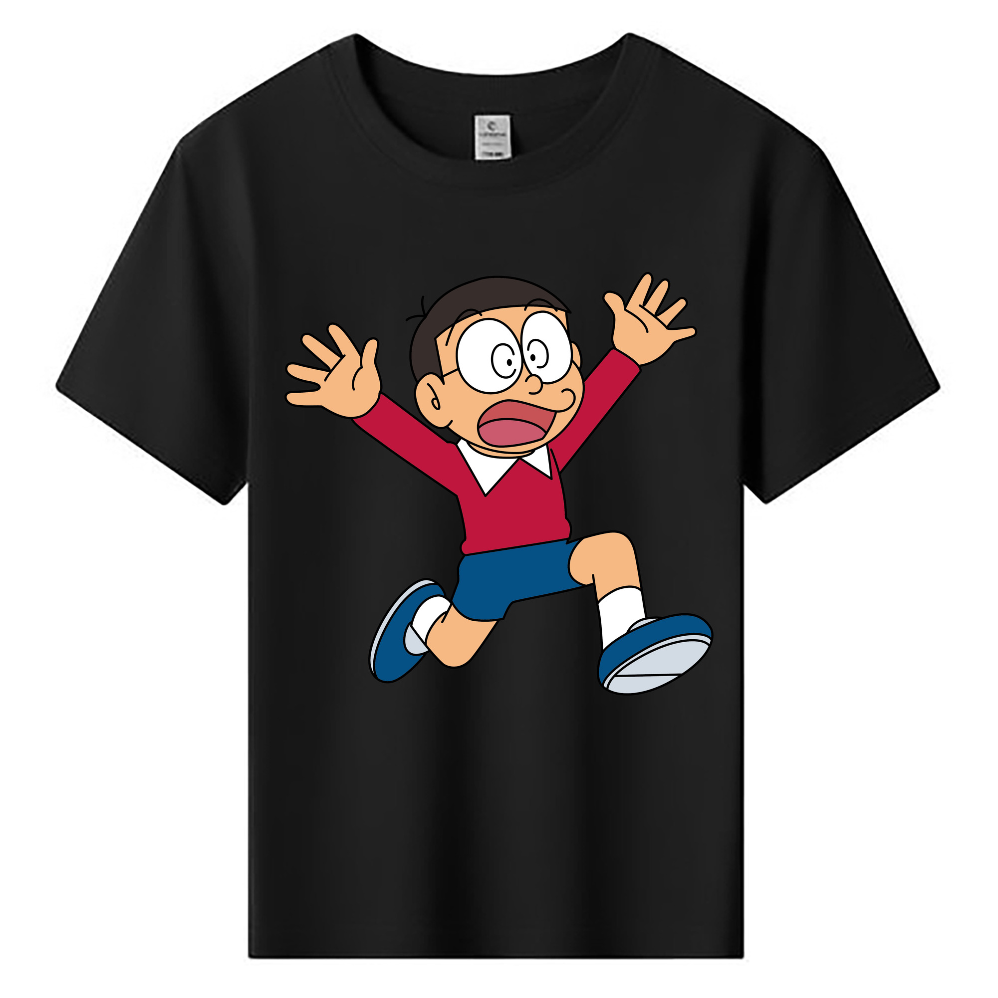 （画像用） ドラえもん 野比 のび太 Doraemon Nobita Nobi 綿100％キッズTシャツ（フロントプリント）