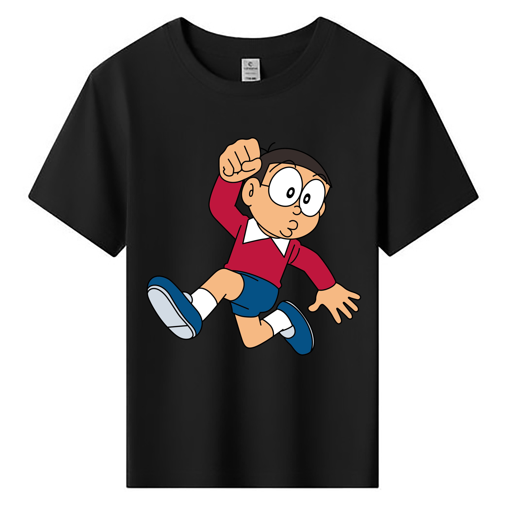 （画像用） ドラえもん 野比 のび太 Doraemon Nobita Nobi 綿100％キッズTシャツ（フロントプリント）