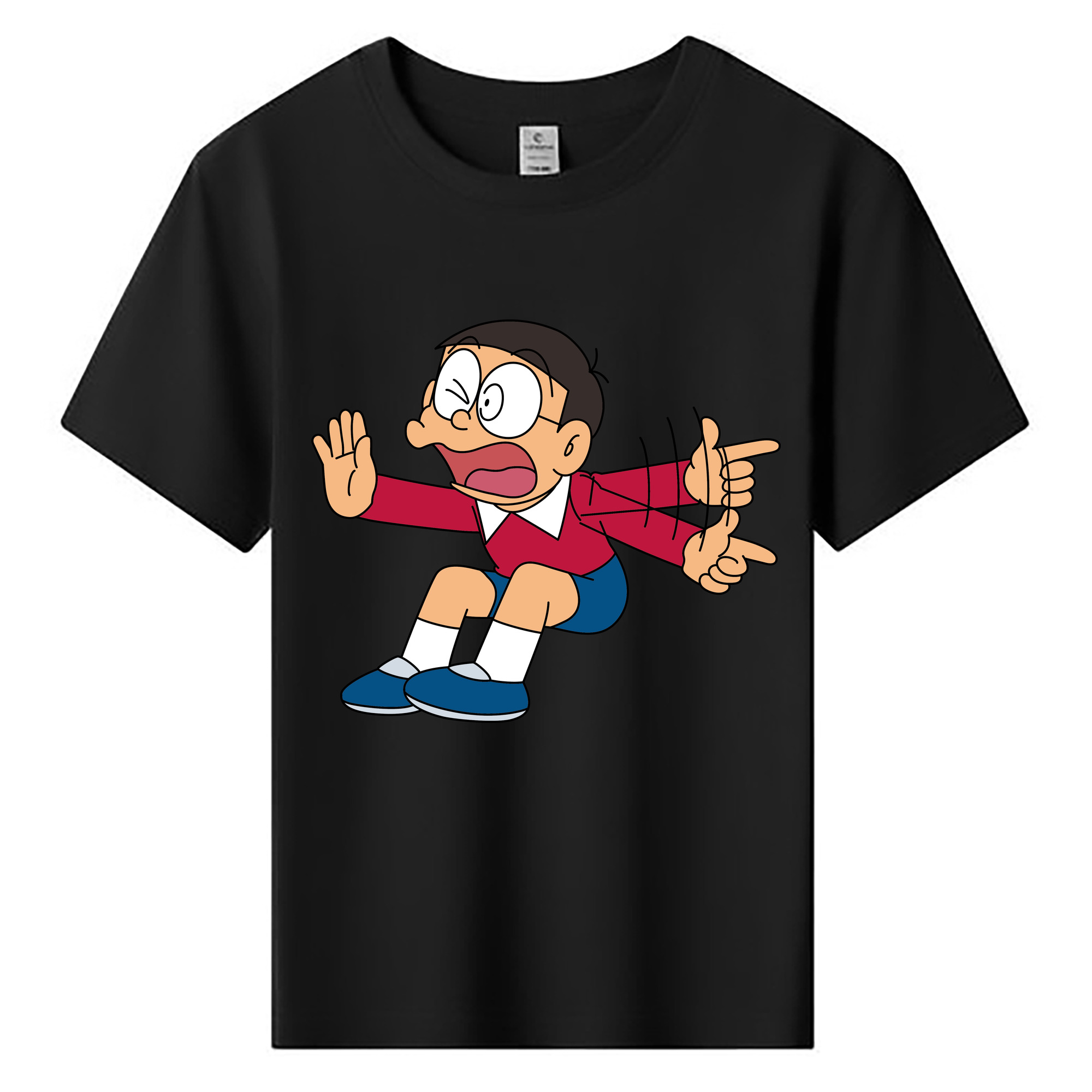 （画像用） ドラえもん 野比 のび太 Doraemon Nobita Nobi 綿100％キッズTシャツ（フロントプリント）