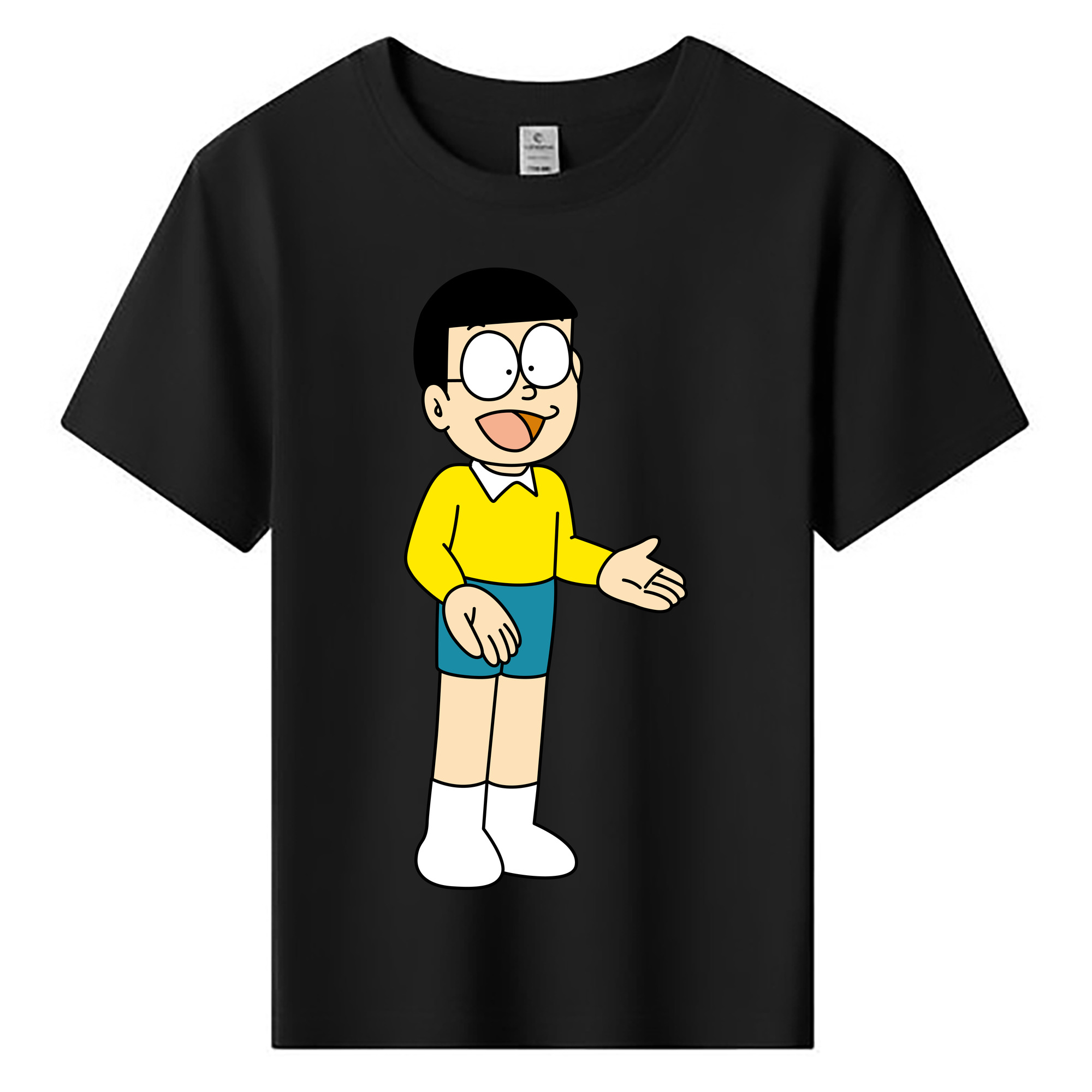 （画像用） ドラえもん 野比 のび太 Doraemon Nobita Nobi 綿100％キッズTシャツ（フロントプリント）