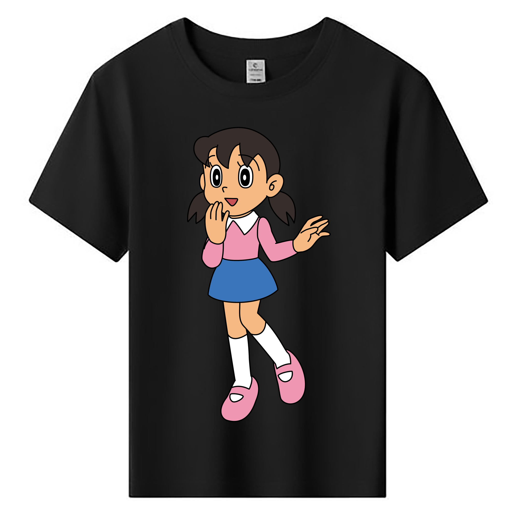 （画像用） ドラえもん みなもと しずか Doraemon Shizuka Minamoto 綿100％キッズTシャツ（フロントプリント）