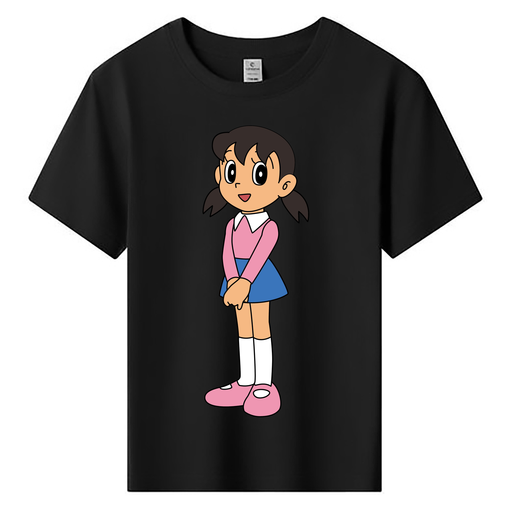（画像用） ドラえもん みなもと しずか Doraemon Shizuka Minamoto 綿100％キッズTシャツ（フロントプリント）