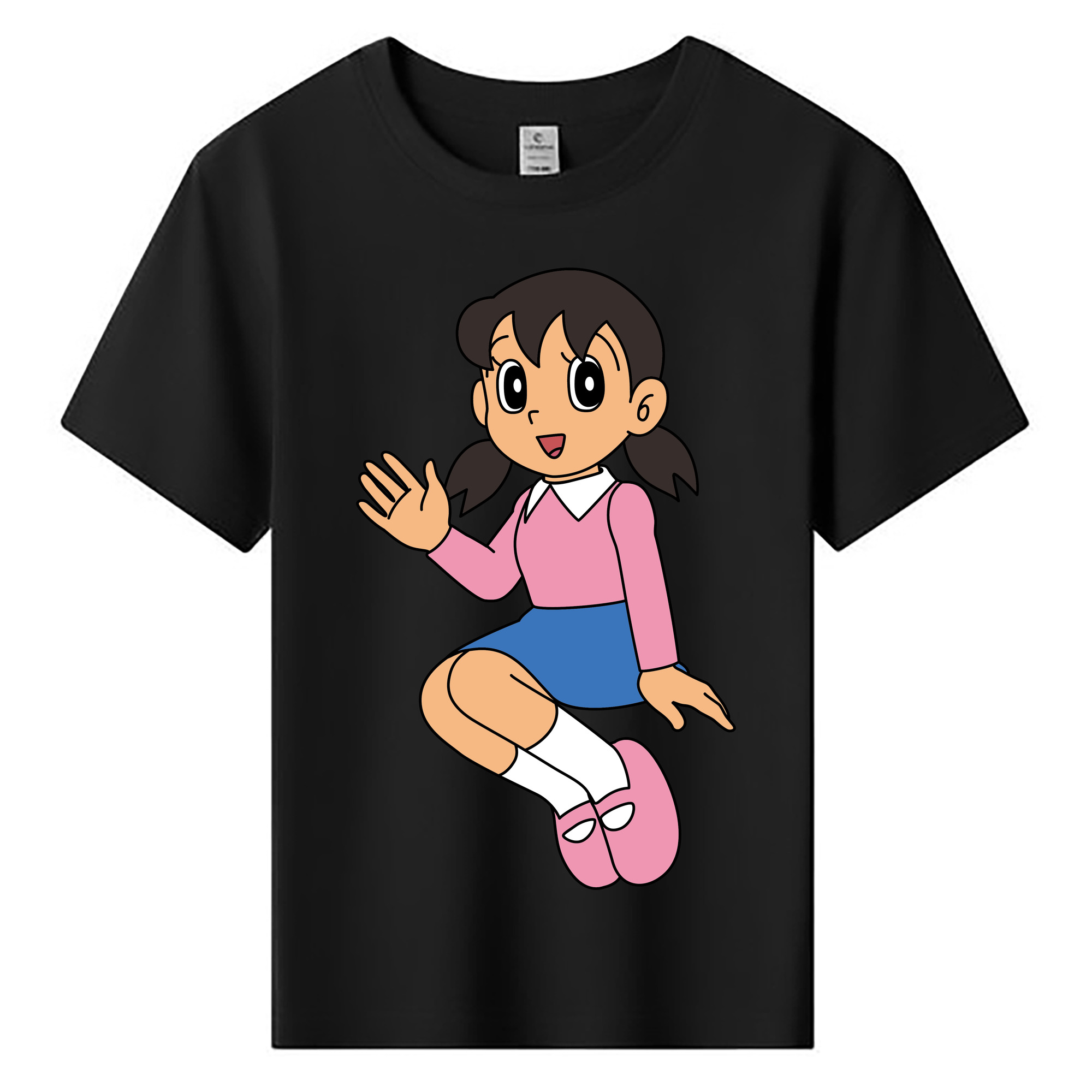 （画像用） ドラえもん みなもと しずか Doraemon Shizuka Minamoto 綿100％キッズTシャツ（フロントプリント）