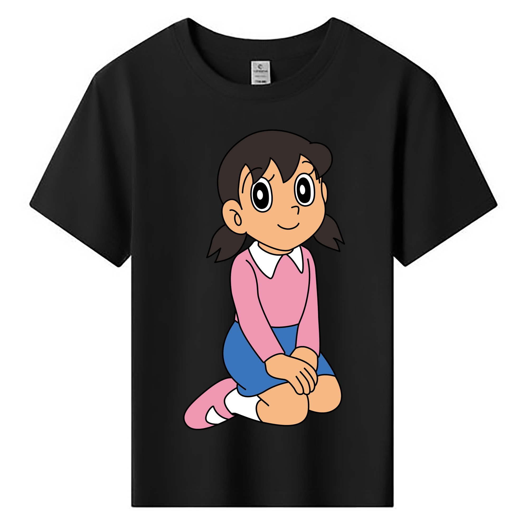 （画像用） ドラえもん みなもと しずか Doraemon Shizuka Minamoto 綿100％キッズTシャツ（フロントプリント）