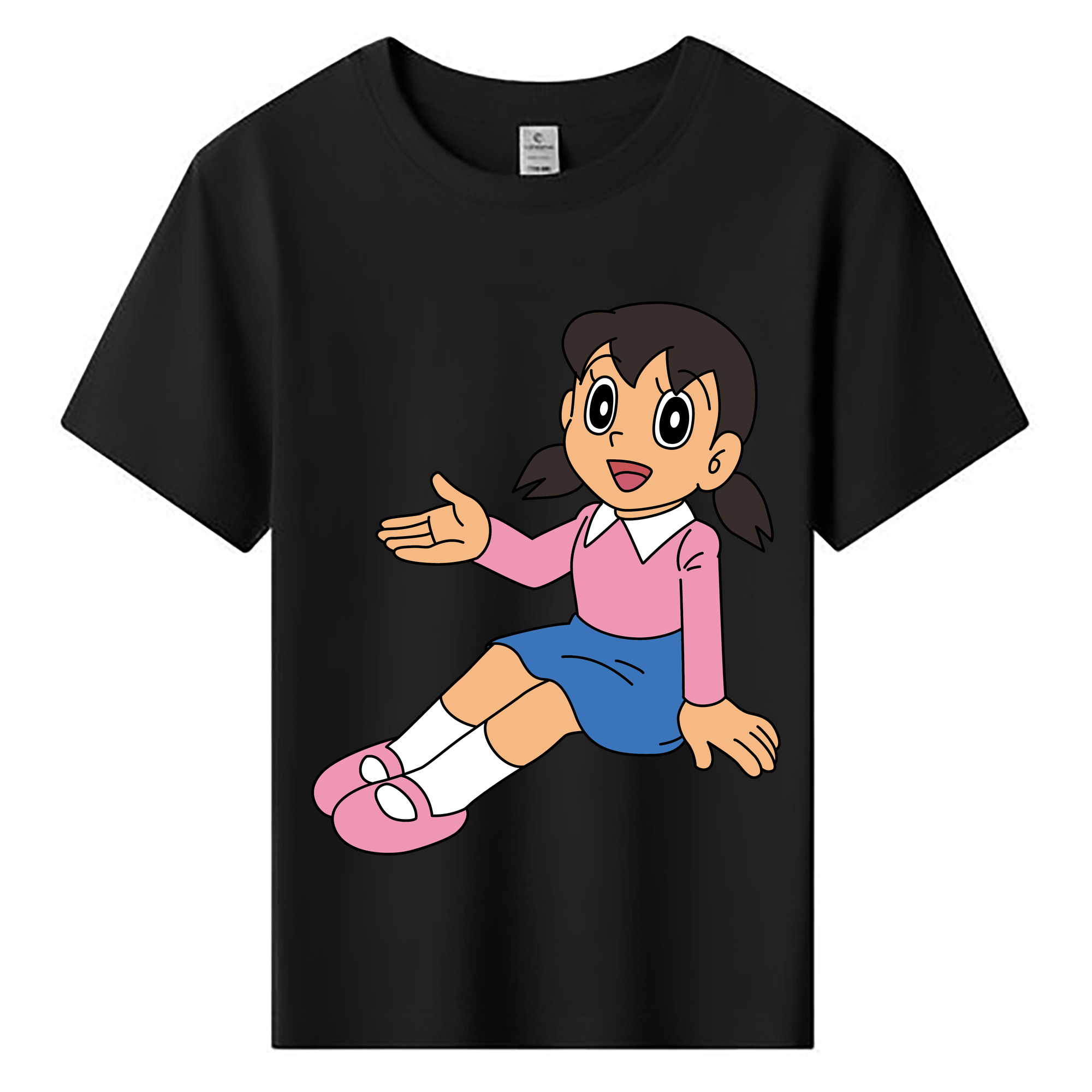 （画像用） ドラえもん みなもと しずか Doraemon Shizuka Minamoto 綿100％キッズTシャツ（フロントプリント）