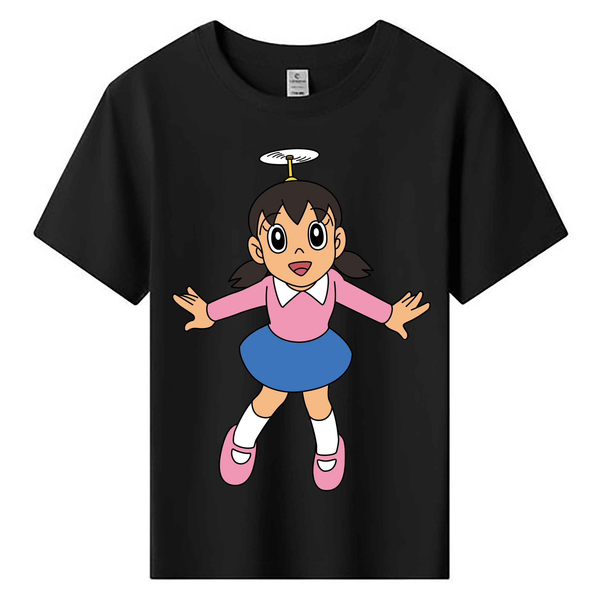 （画像用） ドラえもん みなもと しずか Doraemon Shizuka Minamoto 綿100％キッズTシャツ（フロントプリント）