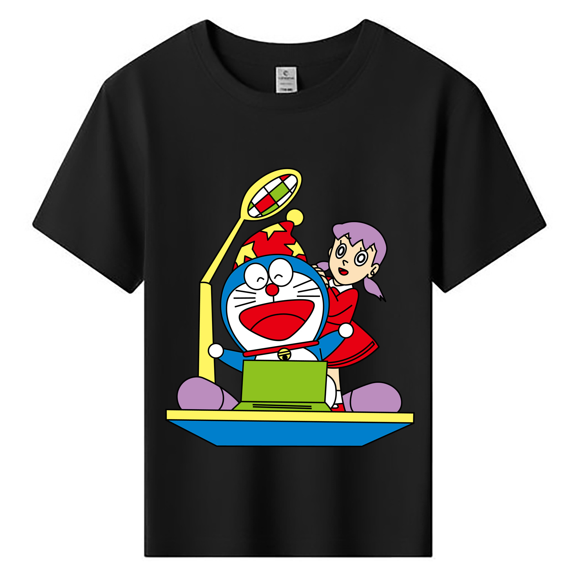 （画像用） ドラえもん みなもと しずか Doraemon Shizuka Minamoto 綿100％キッズTシャツ（フロントプリント）