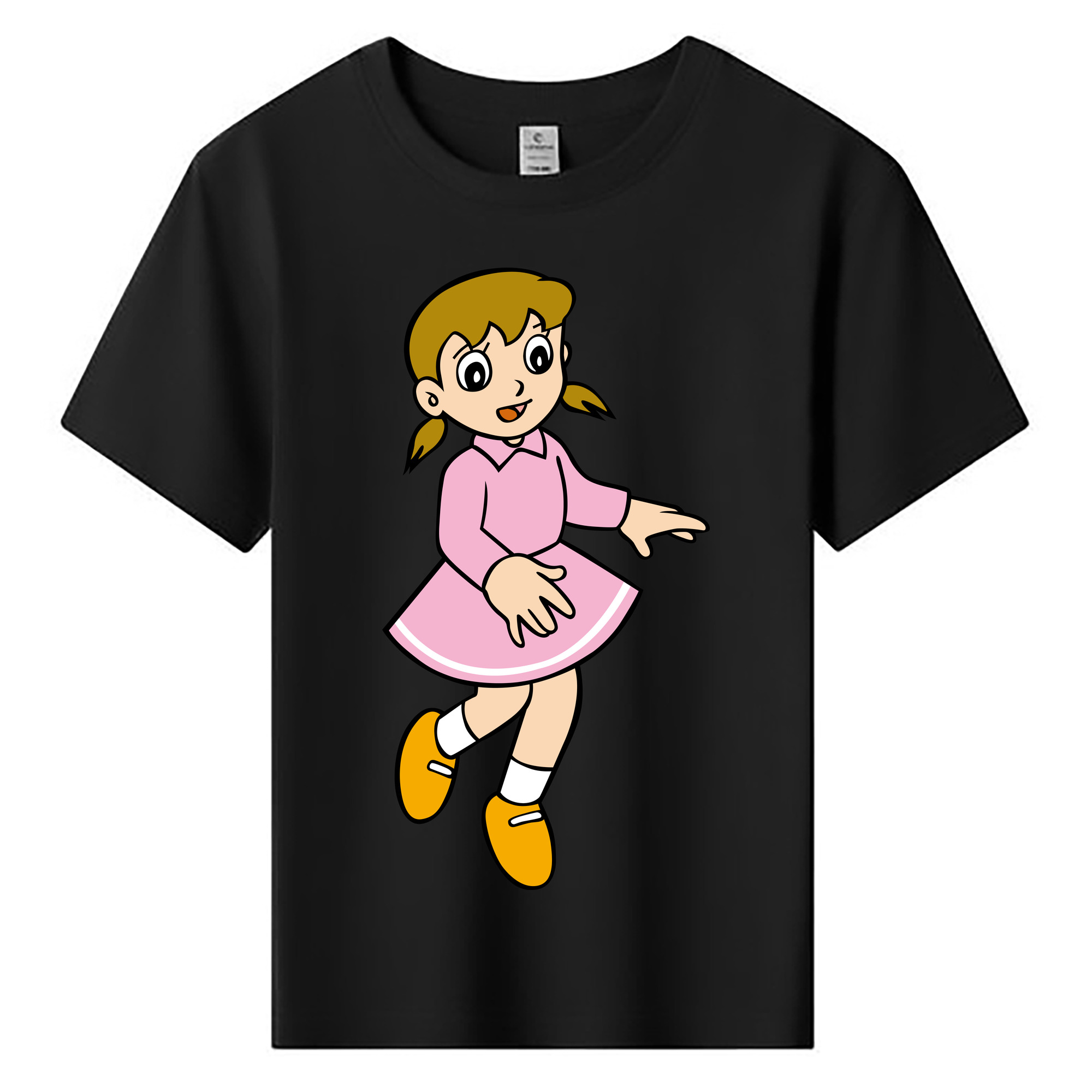 （画像用） ドラえもん みなもと しずか Doraemon Shizuka Minamoto 綿100％キッズTシャツ（フロントプリント）