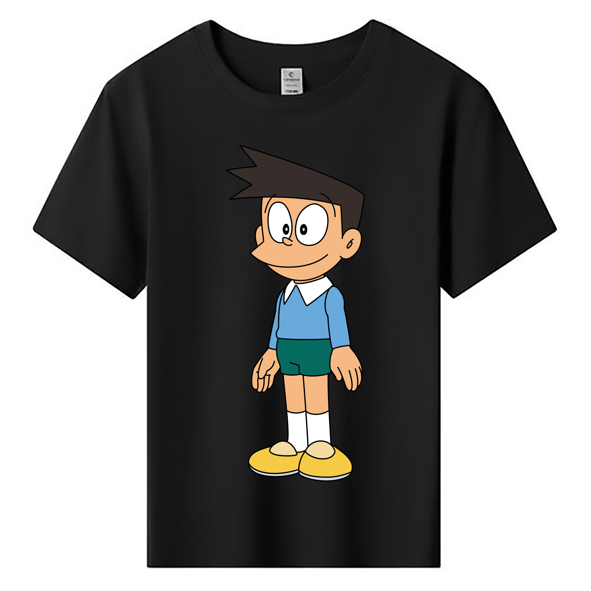 （画像用） ドラえもん 骨川 スネ夫 Doraemon Honekawa Suneo 綿100％キッズTシャツ（フロントプリント）