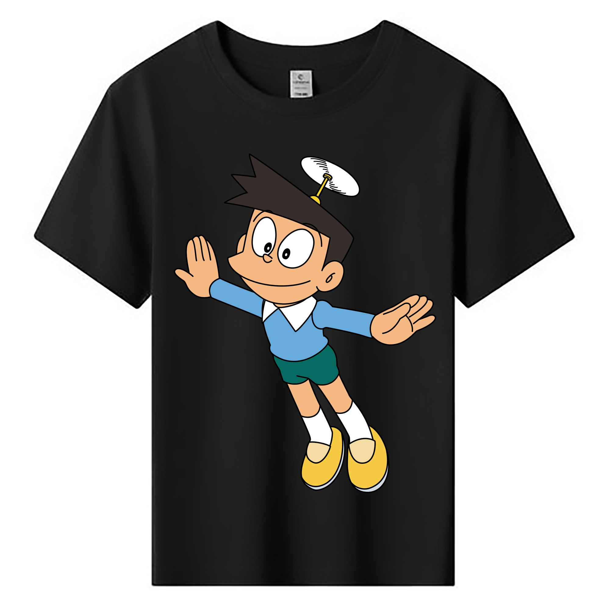 （画像用） ドラえもん 骨川 スネ夫 Doraemon Honekawa Suneo 綿100％キッズTシャツ（フロントプリント）