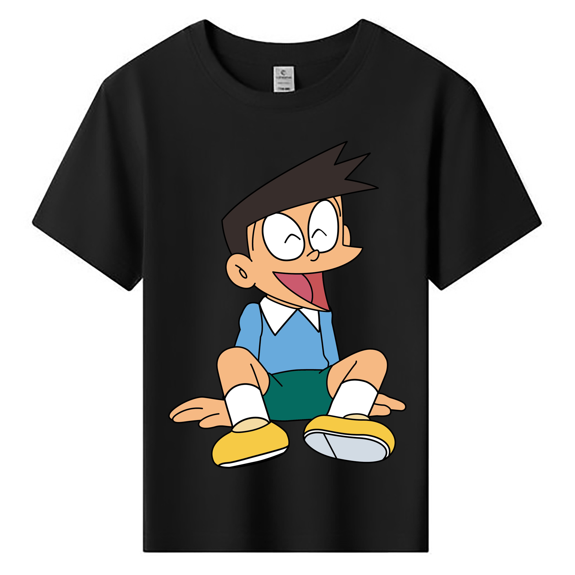 （画像用） ドラえもん 骨川 スネ夫 Doraemon Honekawa Suneo 綿100％キッズTシャツ（フロントプリント）