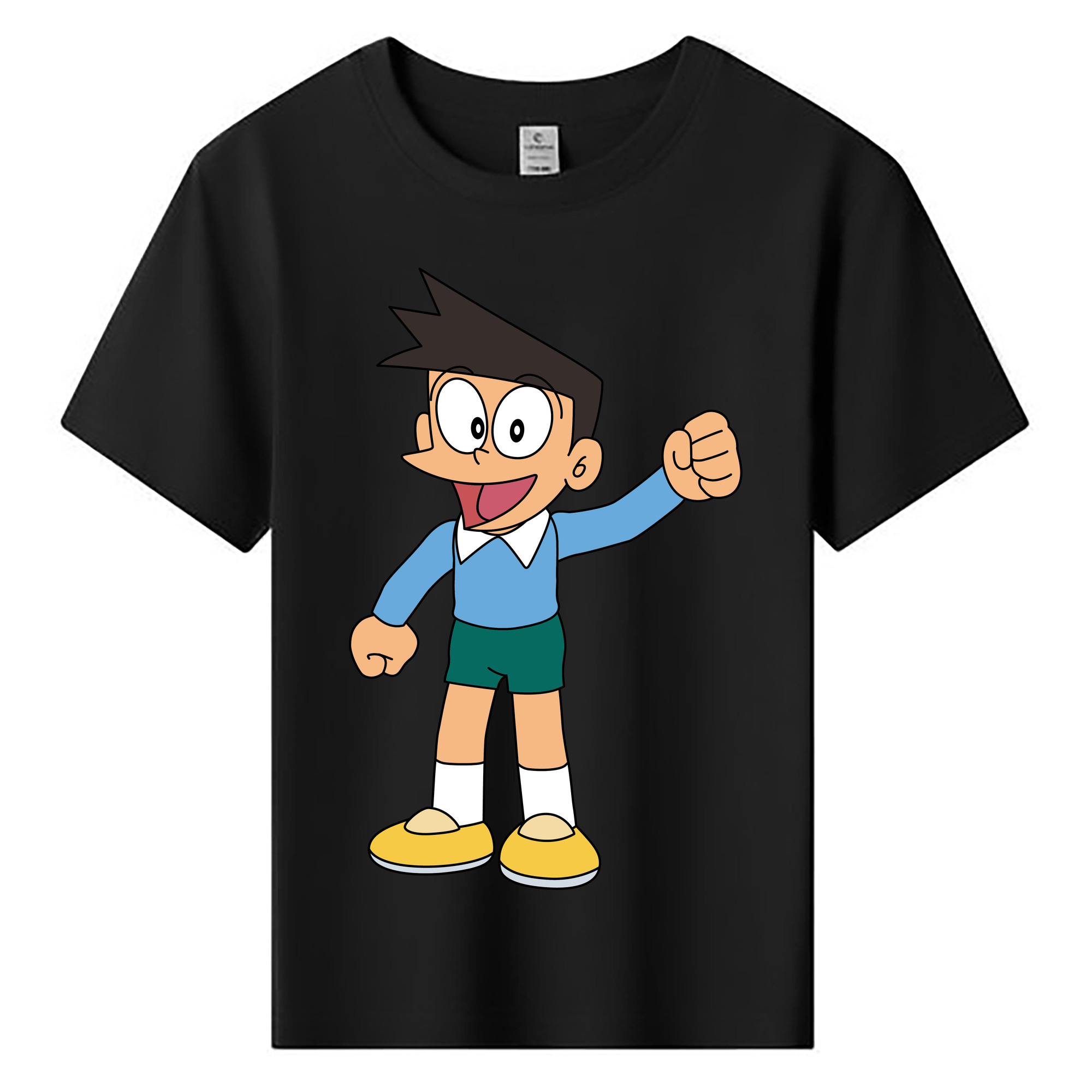 （画像用） ドラえもん 骨川 スネ夫 Doraemon Honekawa Suneo 綿100％キッズTシャツ（フロントプリント）