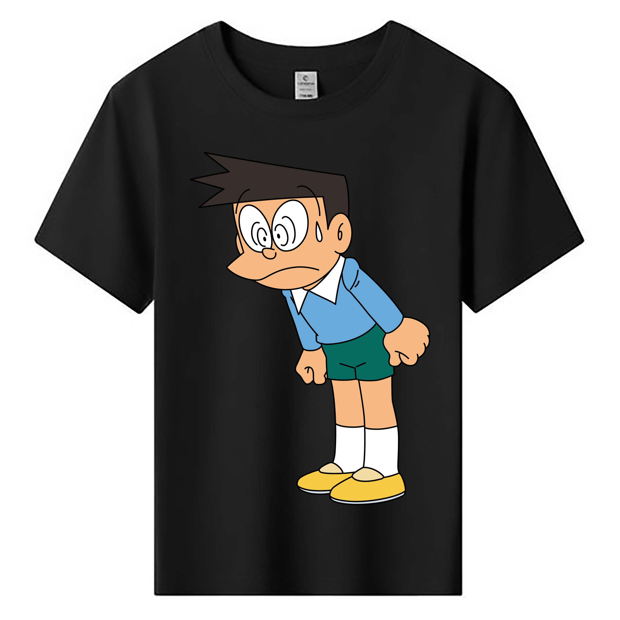 （画像用） ドラえもん 骨川 スネ夫 Doraemon Honekawa Suneo 綿100％キッズTシャツ（フロントプリント）