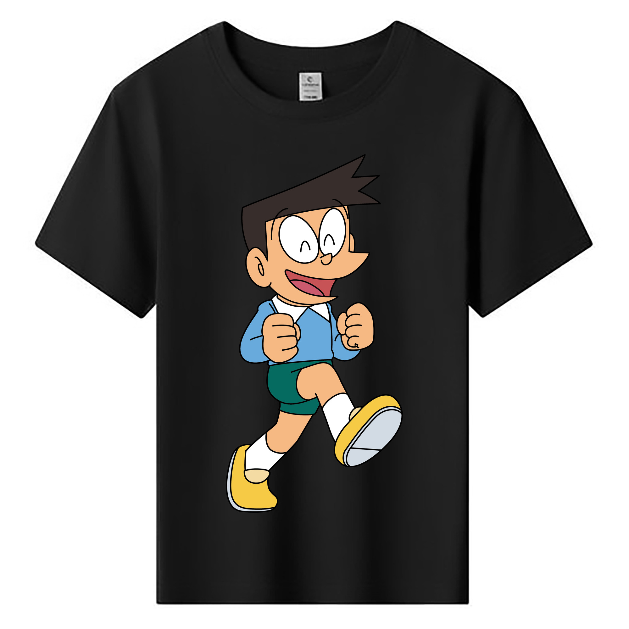 （画像用） ドラえもん 骨川 スネ夫 Doraemon Honekawa Suneo 綿100％キッズTシャツ（フロントプリント）