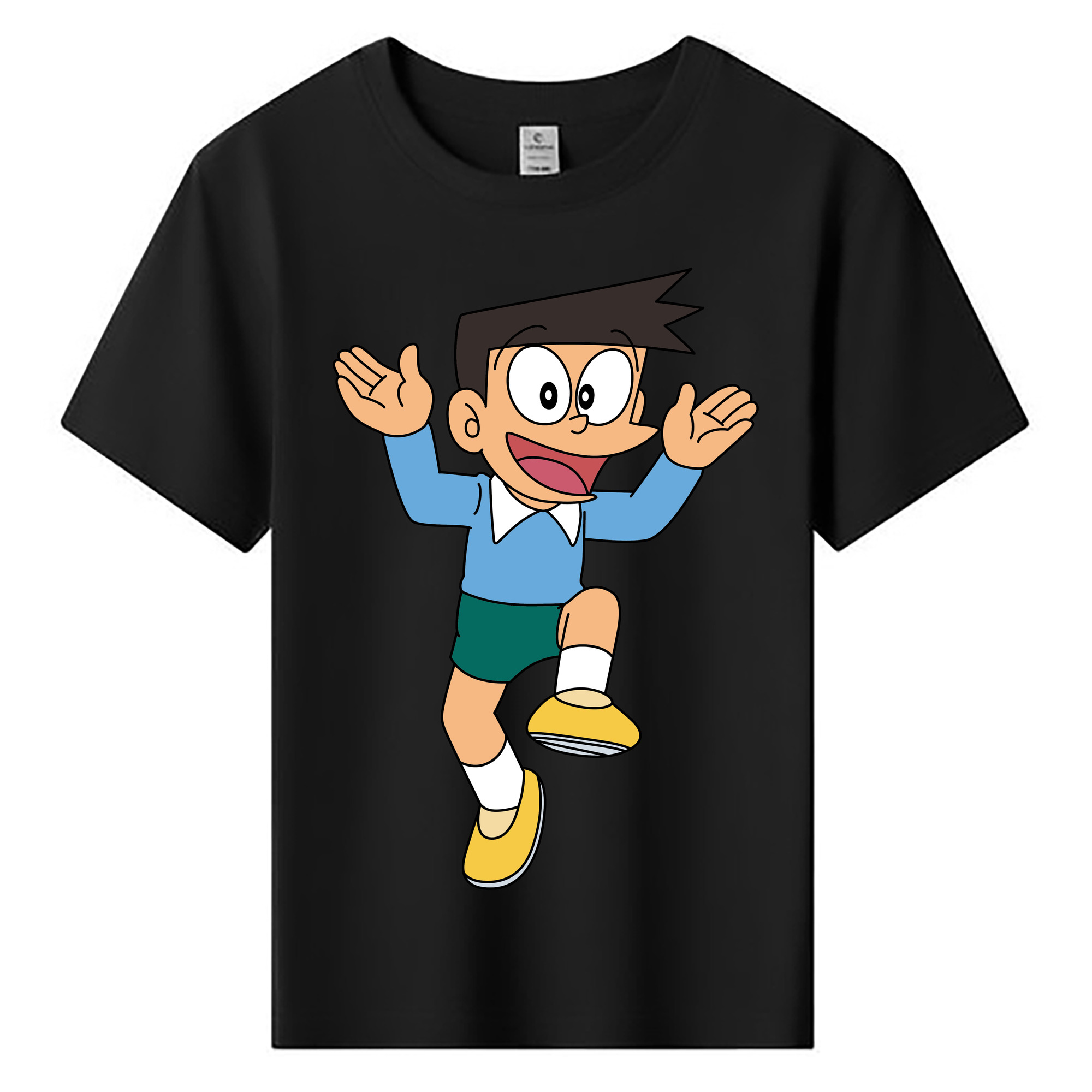 （画像用） ドラえもん 骨川 スネ夫 Doraemon Honekawa Suneo 綿100％キッズTシャツ（フロントプリント）