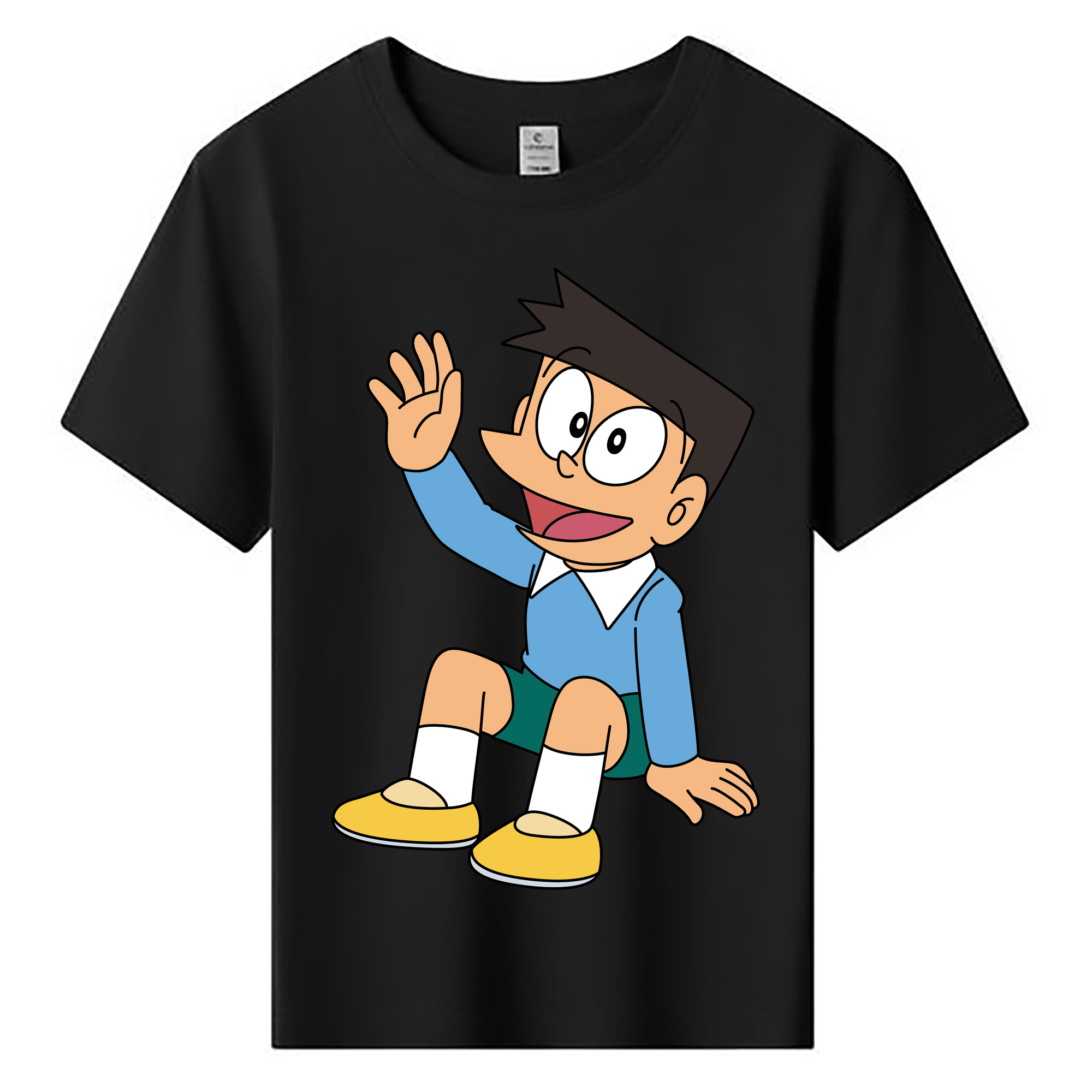 （画像用） ドラえもん 骨川 スネ夫 Doraemon Honekawa Suneo 綿100％キッズTシャツ（フロントプリント）