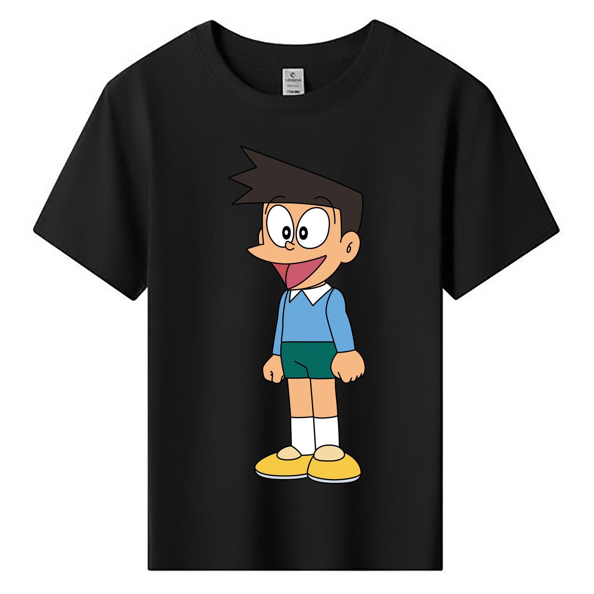 （画像用） ドラえもん 骨川 スネ夫 Doraemon Honekawa Suneo 綿100％キッズTシャツ（フロントプリント）