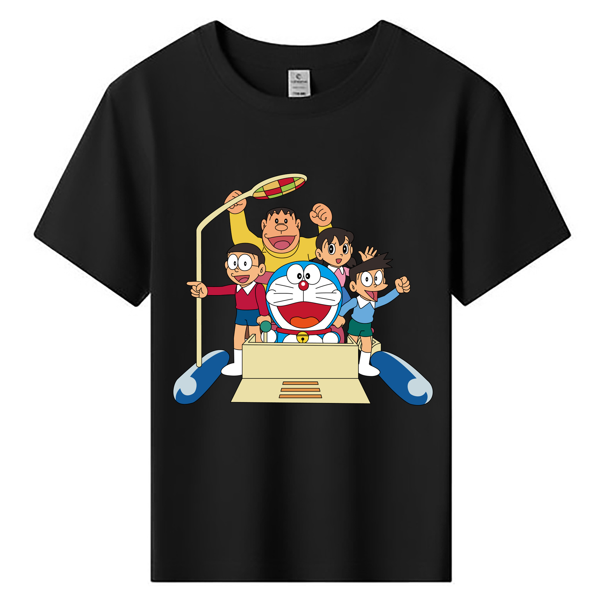 （画像用） ドラえもん 骨川 スネ夫 Doraemon Honekawa Suneo 綿100％キッズTシャツ（フロントプリント）