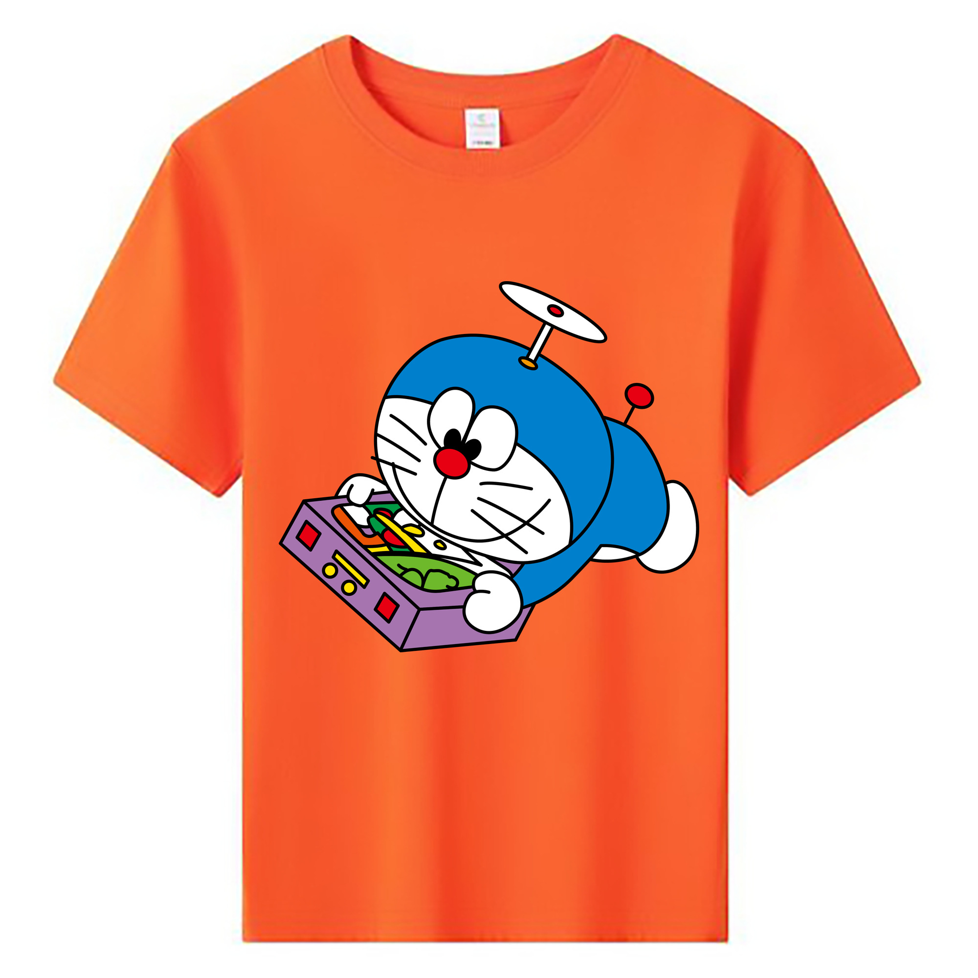 （画像用） ドラえもん Doraemon 綿100％キッズTシャツ（フロントプリント）