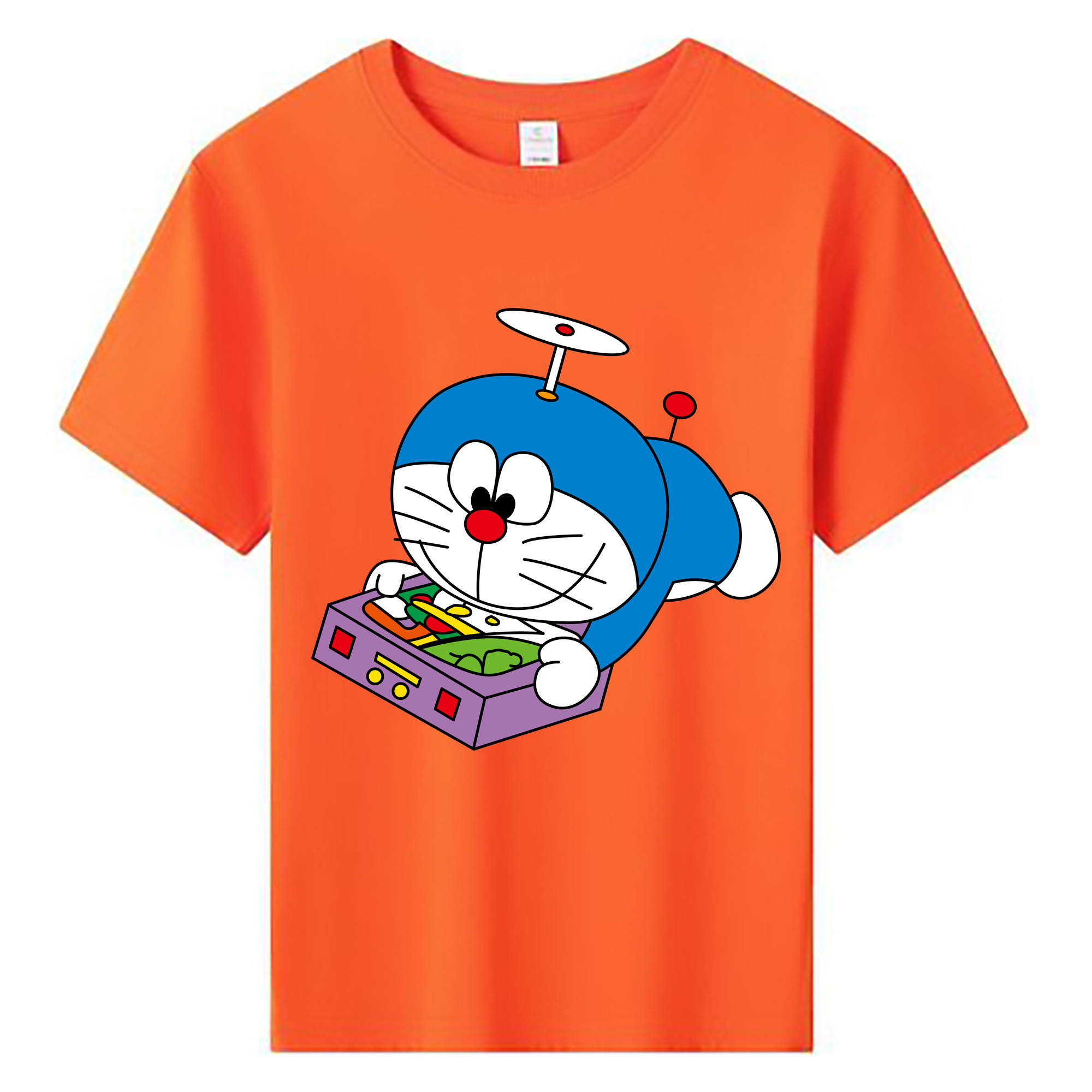 （画像用） ドラえもん Doraemon 綿100％キッズTシャツ（フロントプリント）