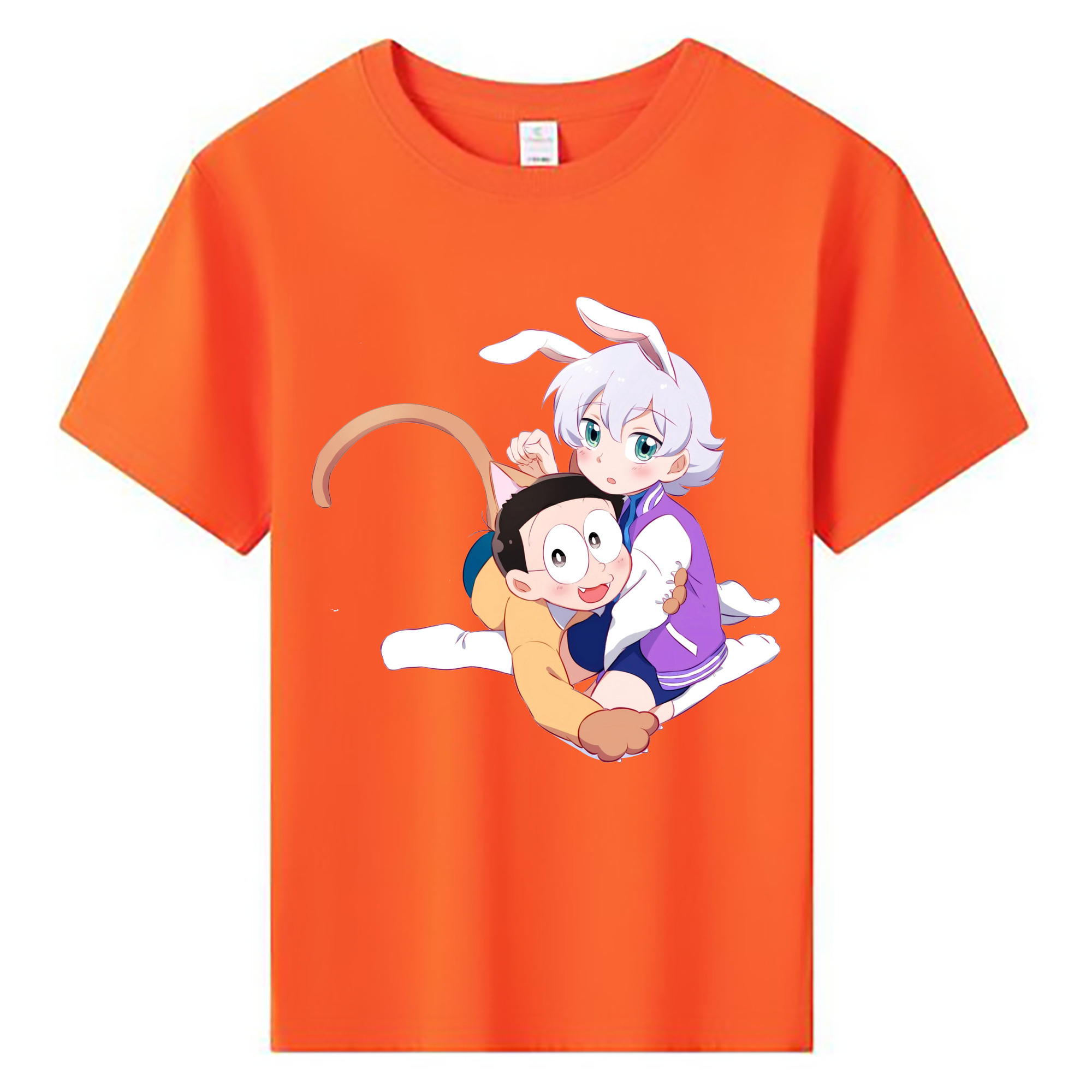 （画像用） ドラえもん 野比 のび太 Doraemon Nobita Nobi 綿100％キッズTシャツ（フロントプリント）