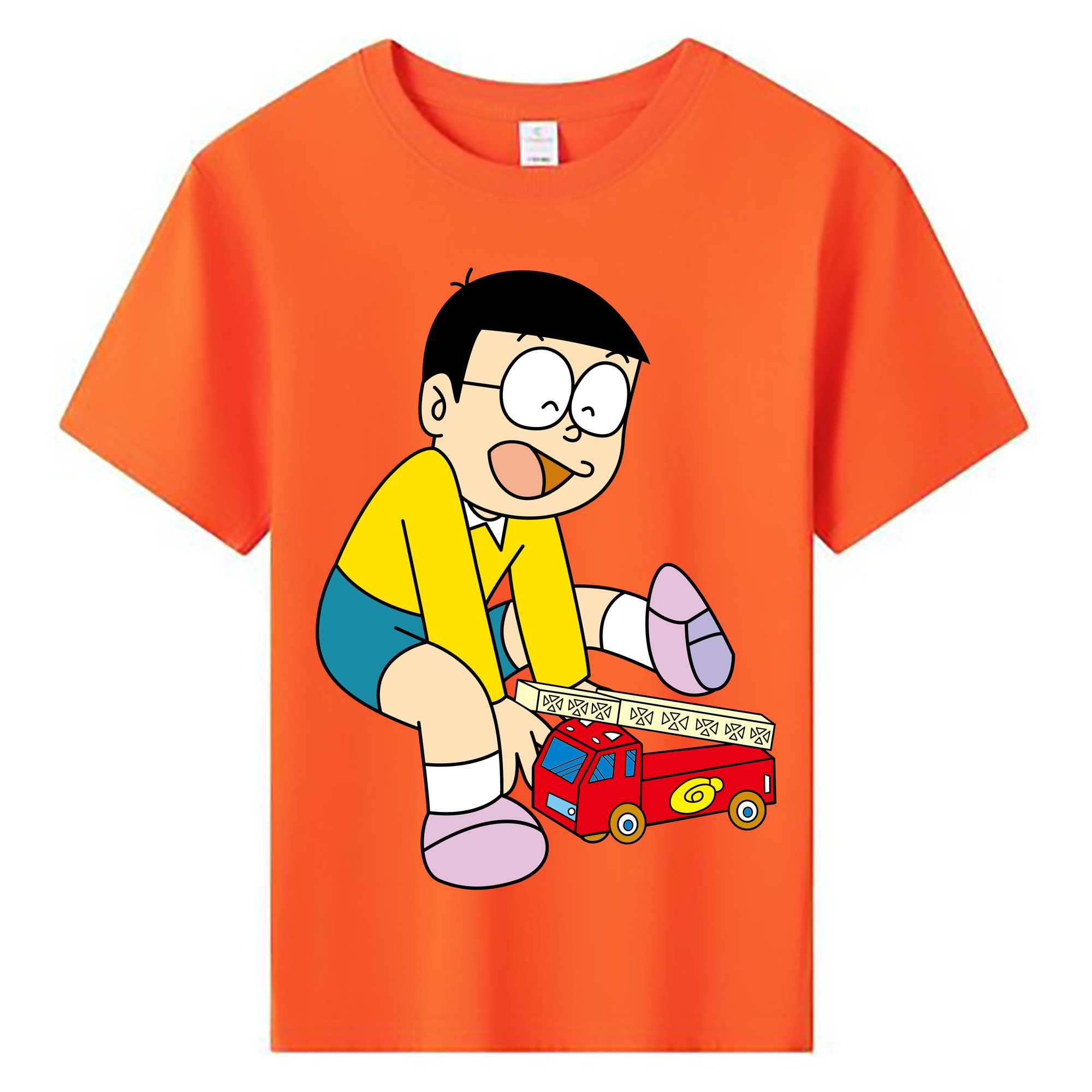 （画像用） ドラえもん 野比 のび太 Doraemon Nobita Nobi 綿100％キッズTシャツ（フロントプリント）