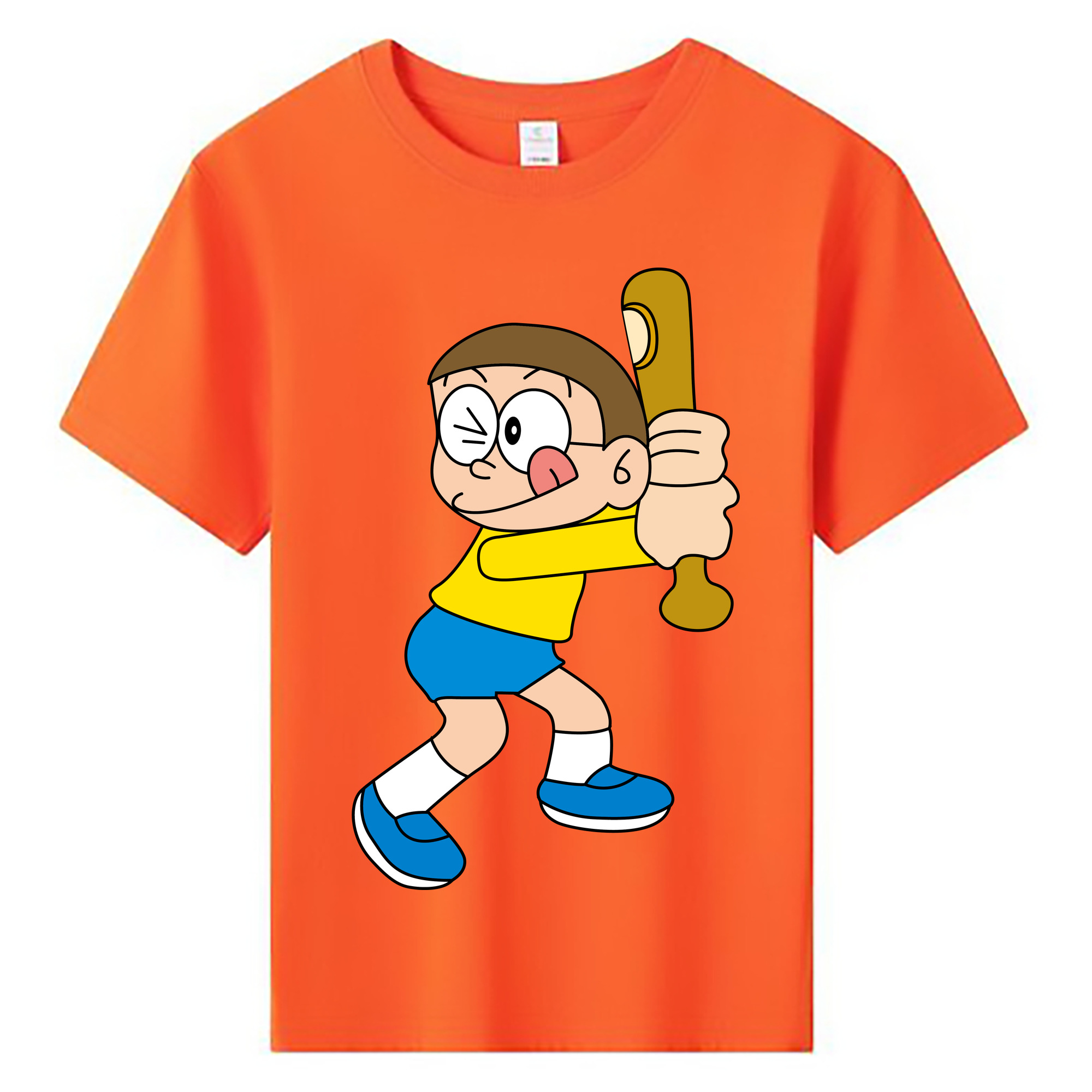 （画像用） ドラえもん 野比 のび太 Doraemon Nobita Nobi 綿100％キッズTシャツ（フロントプリント）