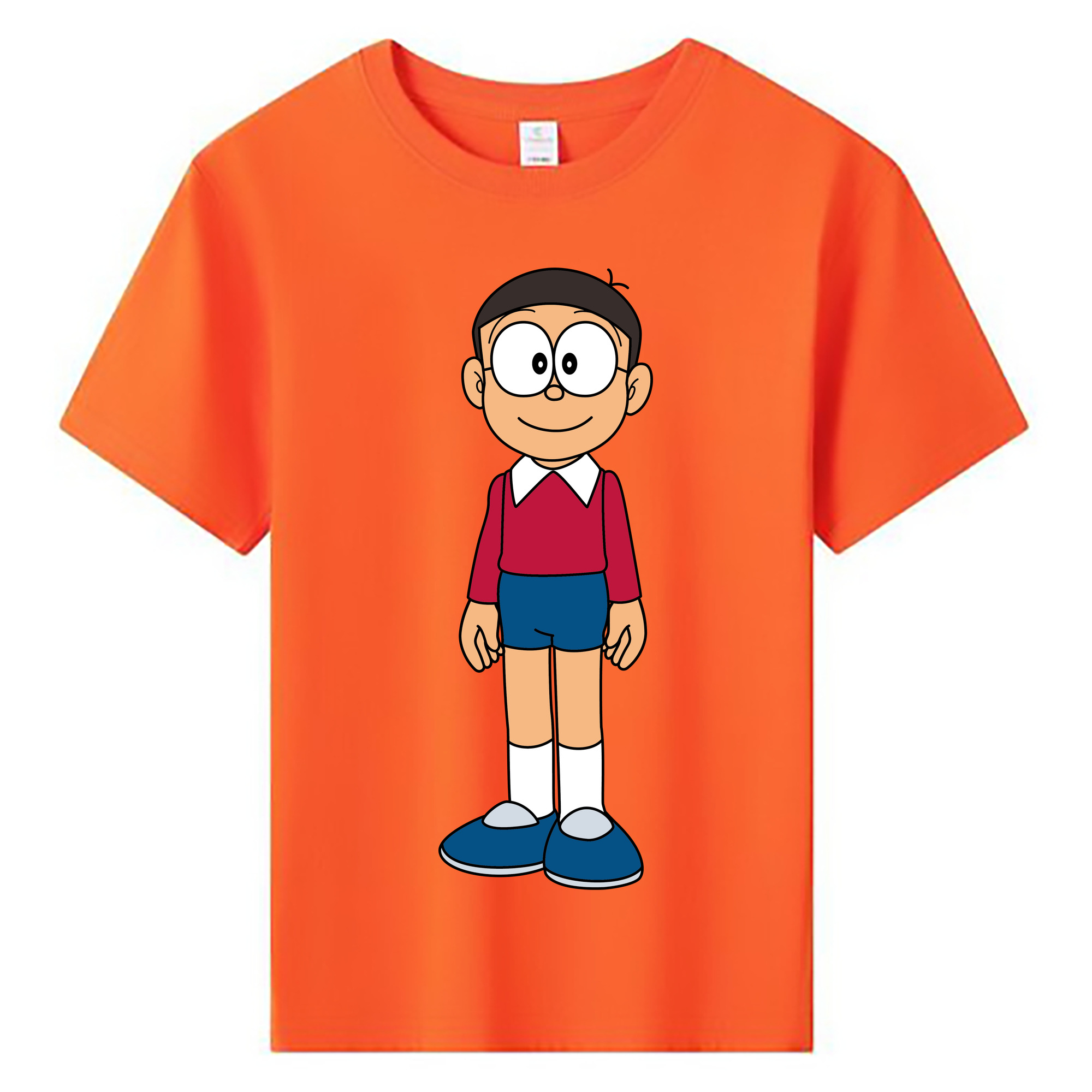 （画像用） ドラえもん 野比 のび太 Doraemon Nobita Nobi 綿100％キッズTシャツ（フロントプリント）
