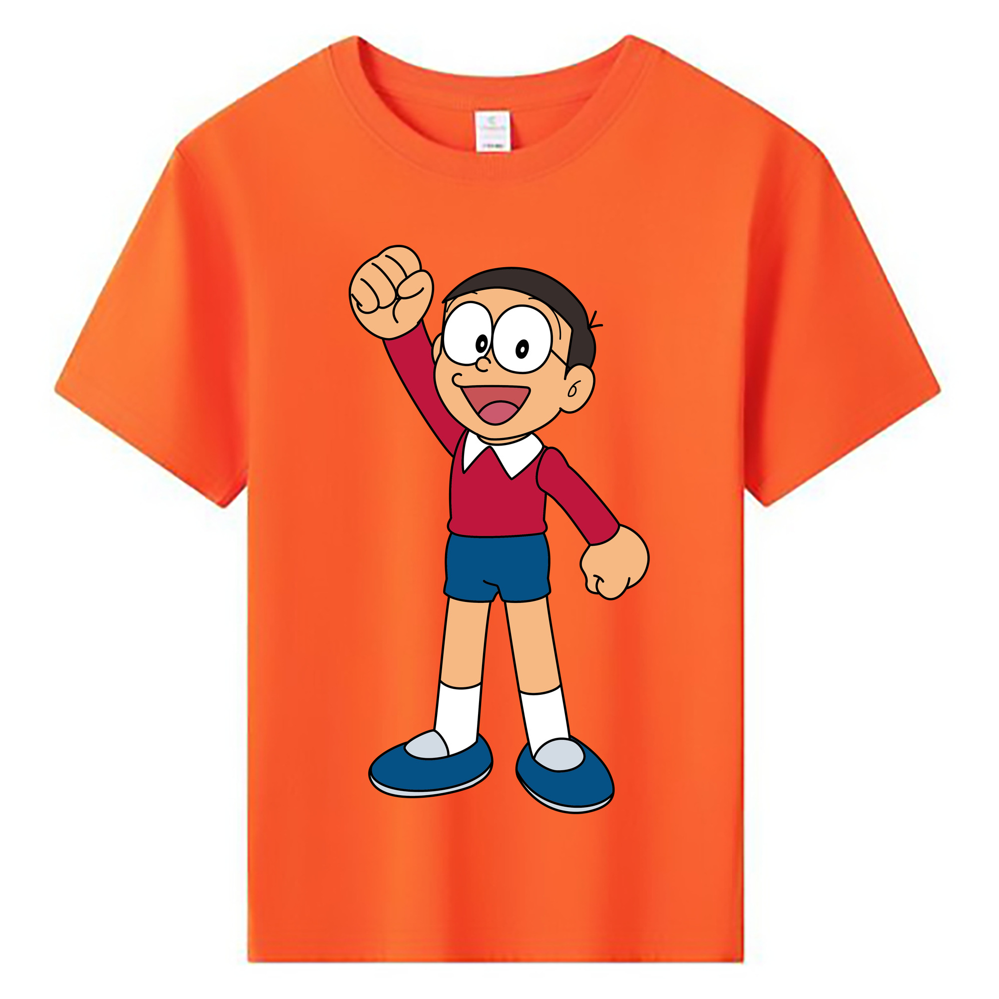 （画像用） ドラえもん 野比 のび太 Doraemon Nobita Nobi 綿100％キッズTシャツ（フロントプリント）