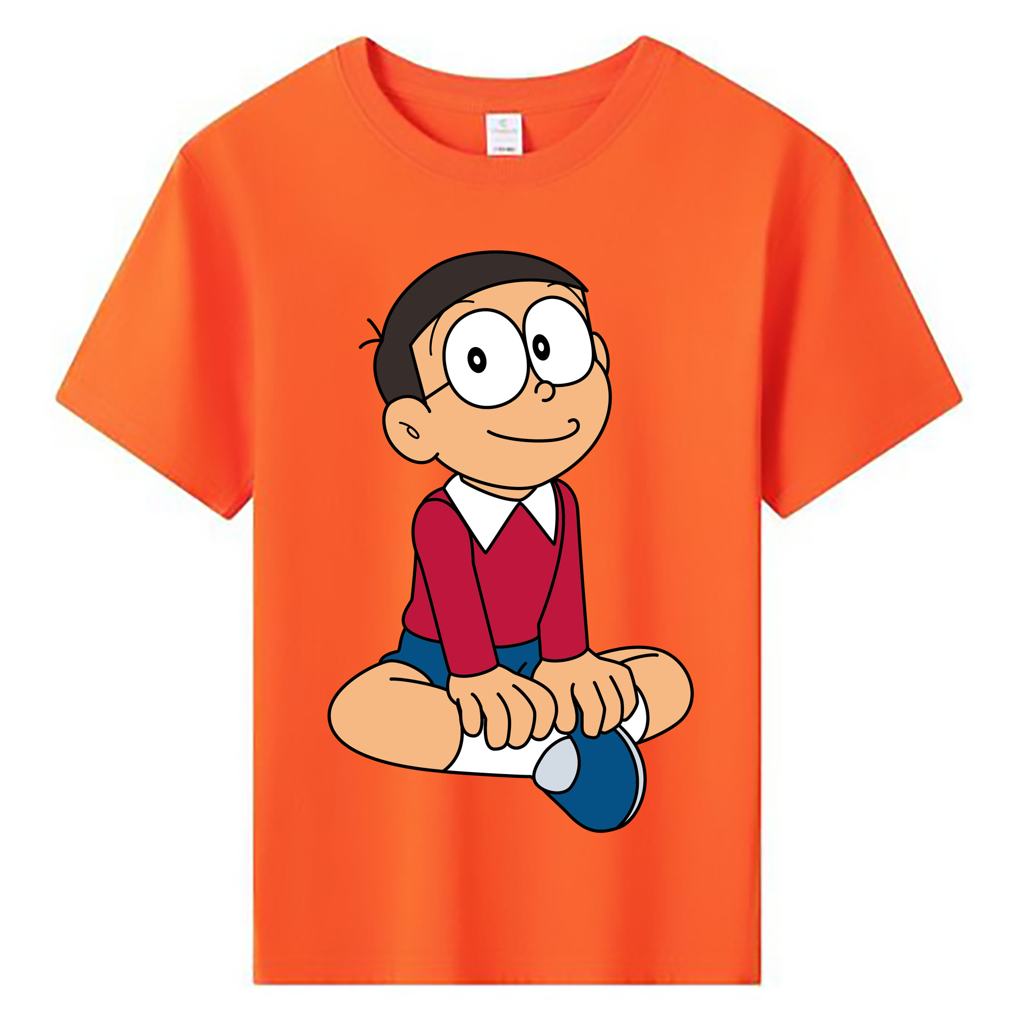 （画像用） ドラえもん 野比 のび太 Doraemon Nobita Nobi 綿100％キッズTシャツ（フロントプリント）