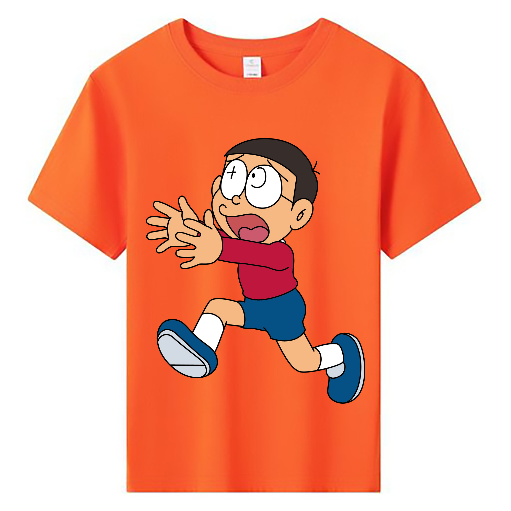 （画像用） ドラえもん 野比 のび太 Doraemon Nobita Nobi 綿100％キッズTシャツ（フロントプリント）