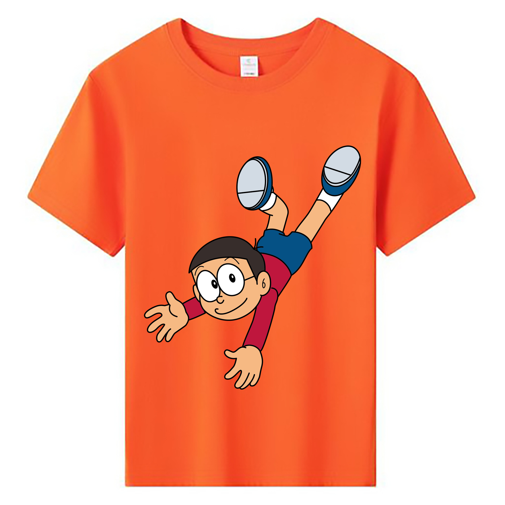 （画像用） ドラえもん 野比 のび太 Doraemon Nobita Nobi 綿100％キッズTシャツ（フロントプリント）
