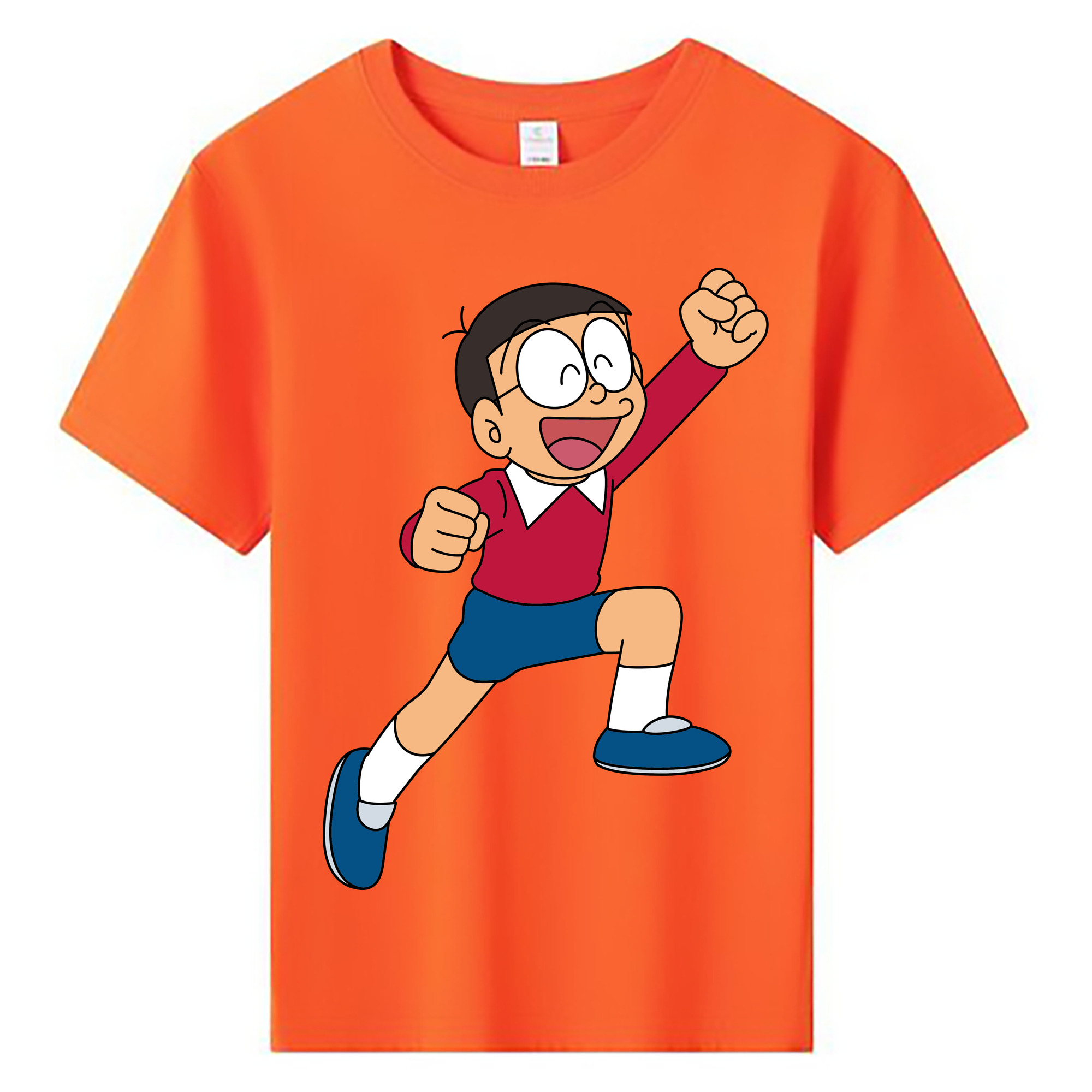 （画像用） ドラえもん 野比 のび太 Doraemon Nobita Nobi 綿100％キッズTシャツ（フロントプリント）