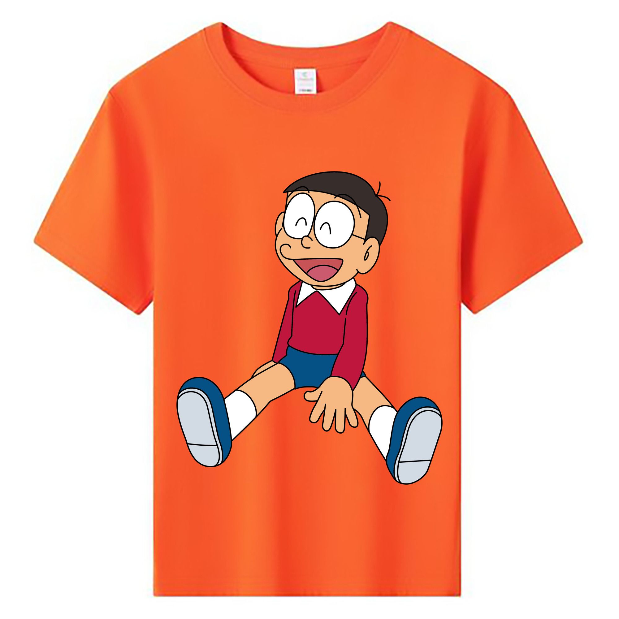 （画像用） ドラえもん 野比 のび太 Doraemon Nobita Nobi 綿100％キッズTシャツ（フロントプリント）