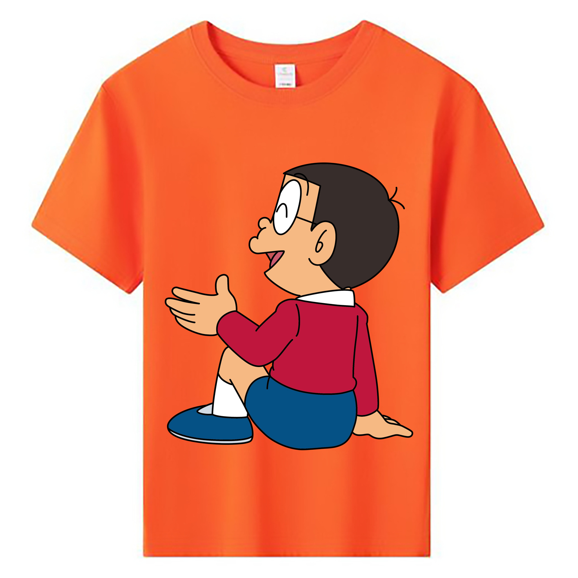 （画像用） ドラえもん 野比 のび太 Doraemon Nobita Nobi 綿100％キッズTシャツ（フロントプリント）