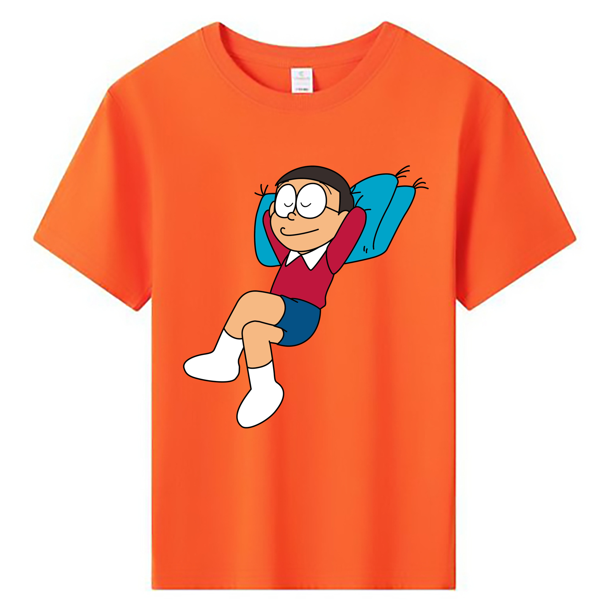 （画像用） ドラえもん 野比 のび太 Doraemon Nobita Nobi 綿100％キッズTシャツ（フロントプリント）