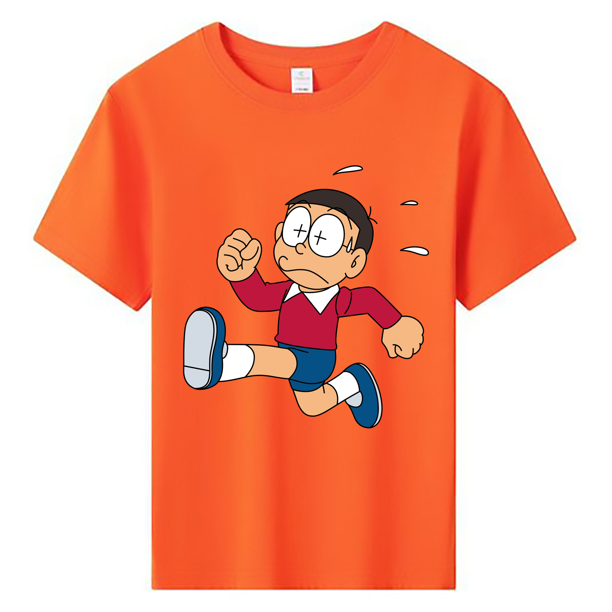（画像用） ドラえもん 野比 のび太 Doraemon Nobita Nobi 綿100％キッズTシャツ（フロントプリント）