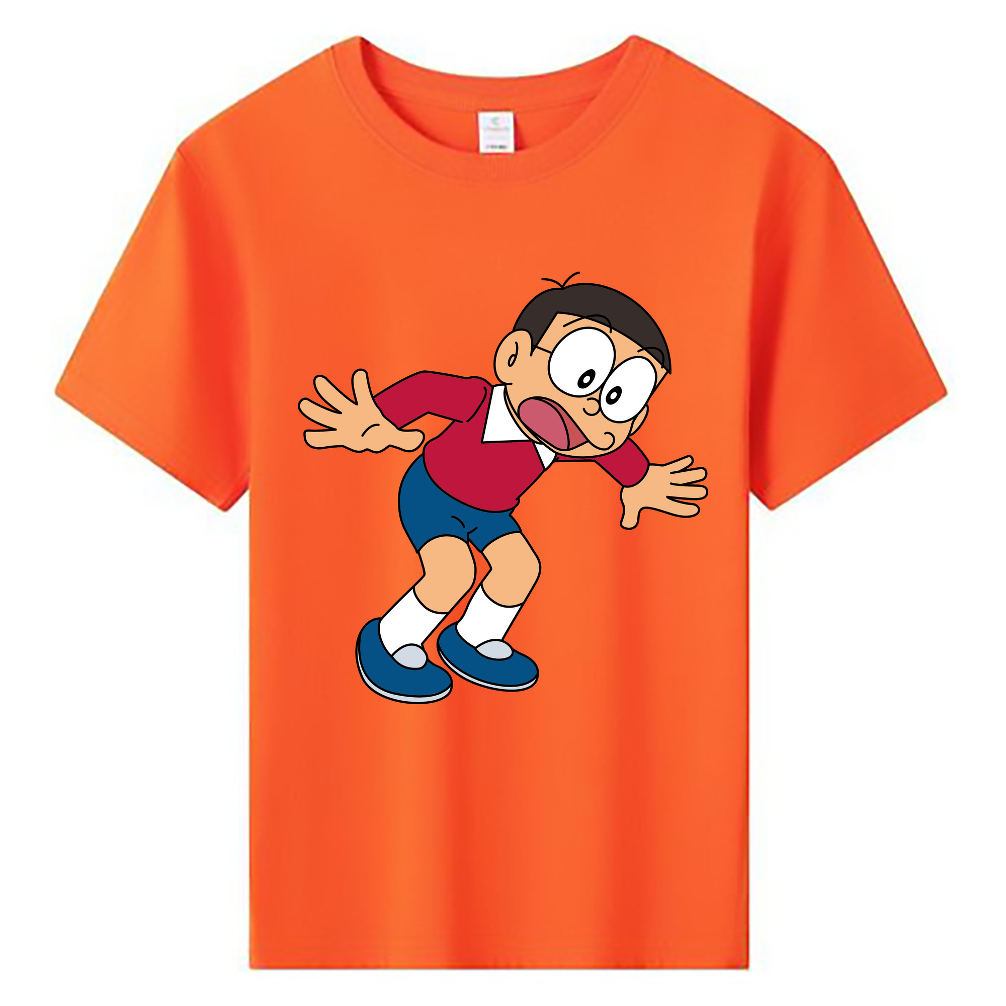 （画像用） ドラえもん 野比 のび太 Doraemon Nobita Nobi 綿100％キッズTシャツ（フロントプリント）