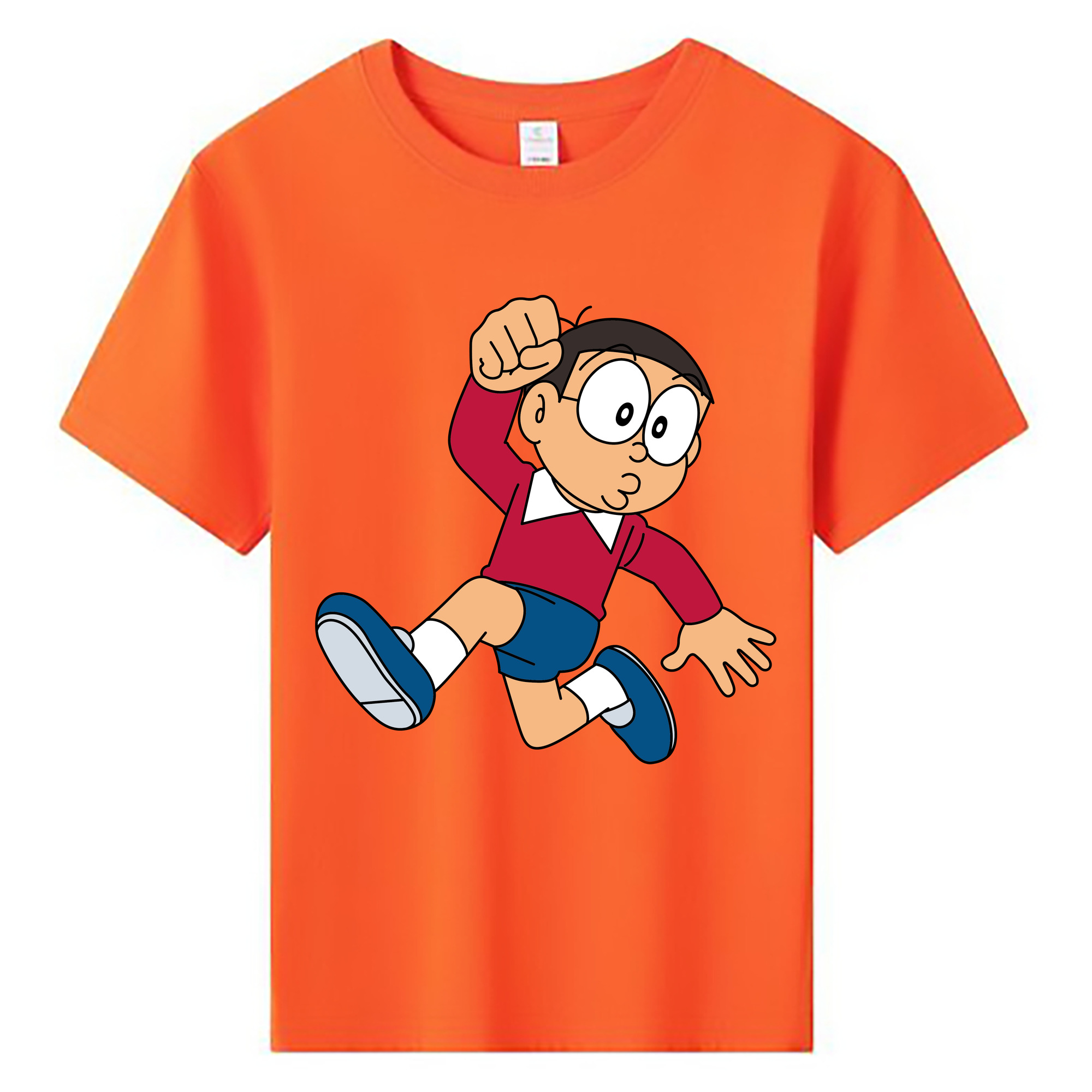 （画像用） ドラえもん 野比 のび太 Doraemon Nobita Nobi 綿100％キッズTシャツ（フロントプリント）