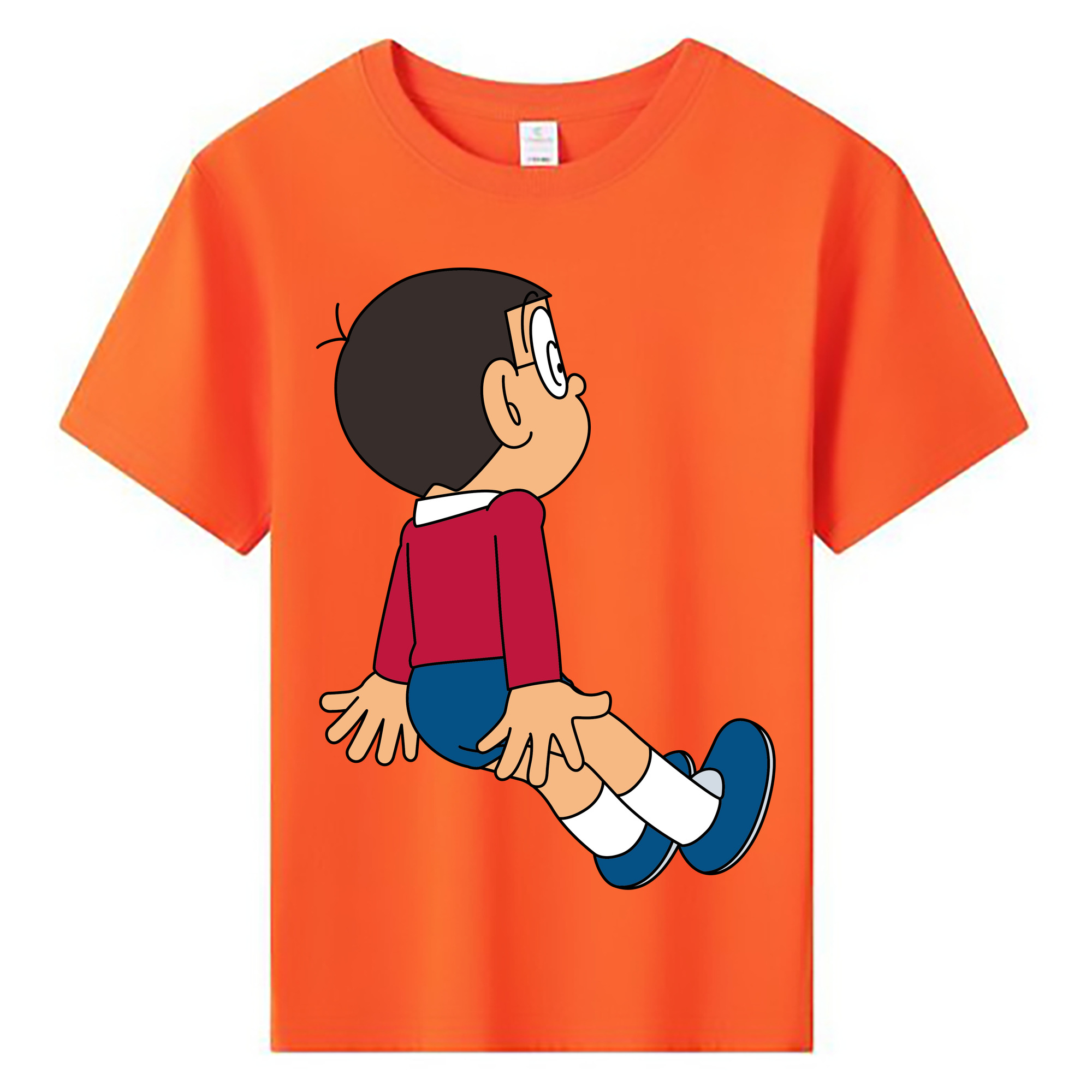 （画像用） ドラえもん 野比 のび太 Doraemon Nobita Nobi 綿100％キッズTシャツ（フロントプリント）