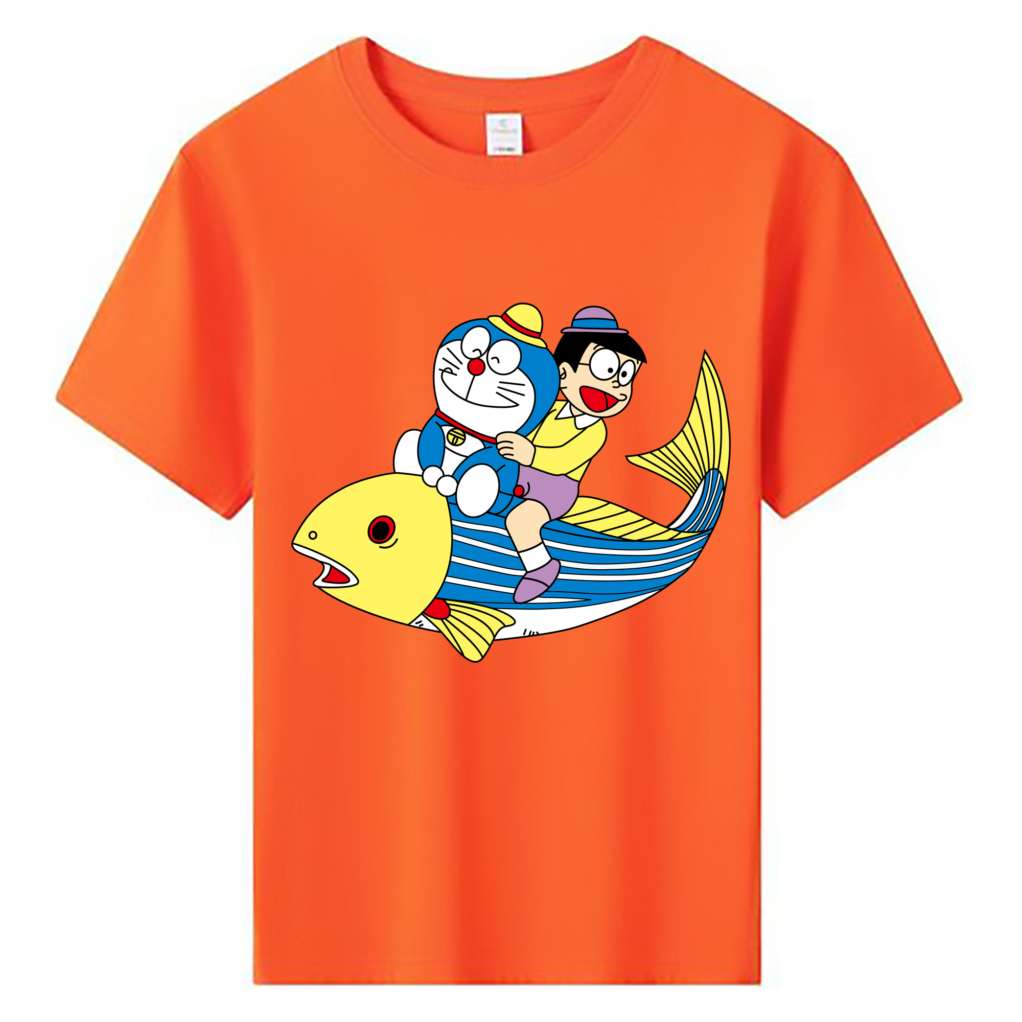（画像用） ドラえもん 野比 のび太 Doraemon Nobita Nobi 綿100％キッズTシャツ（フロントプリント）