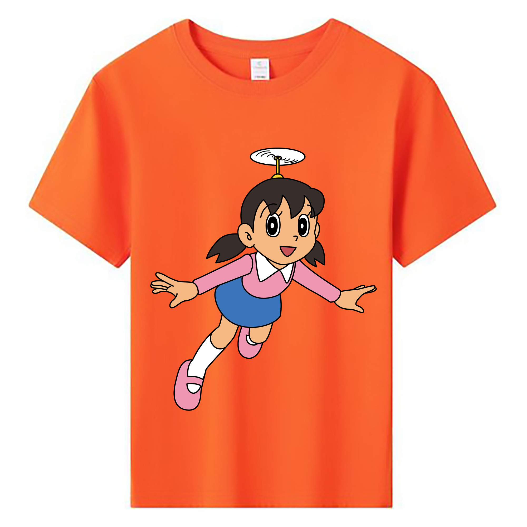（画像用） ドラえもん みなもと しずか Doraemon Shizuka Minamoto 綿100％キッズTシャツ（フロントプリント）