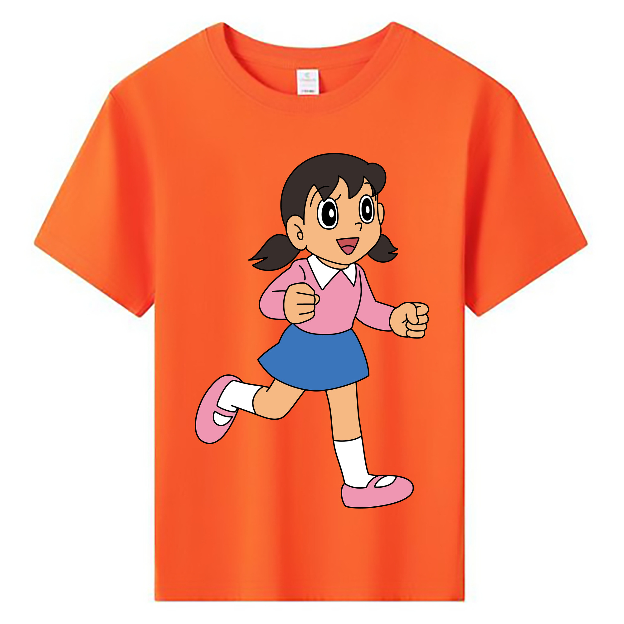 （画像用） ドラえもん みなもと しずか Doraemon Shizuka Minamoto 綿100％キッズTシャツ（フロントプリント）