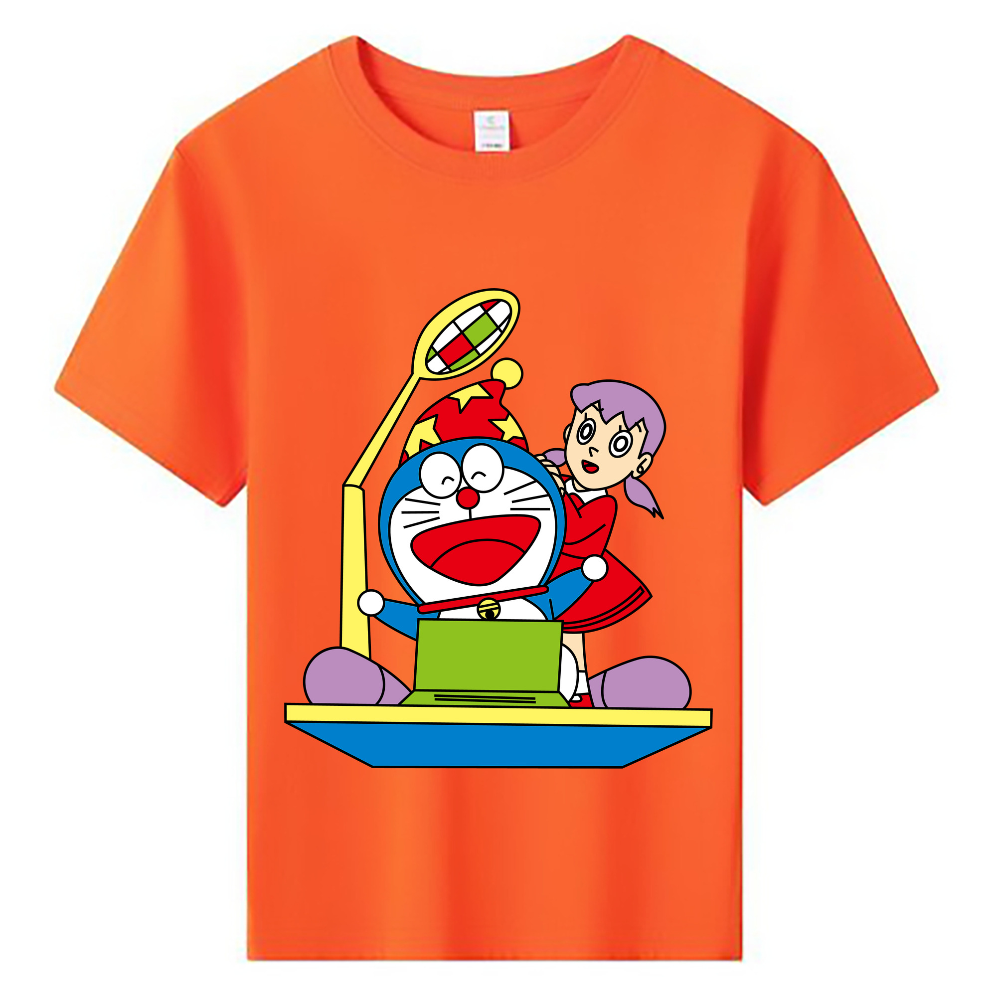 （画像用） ドラえもん みなもと しずか Doraemon Shizuka Minamoto 綿100％キッズTシャツ（フロントプリント）