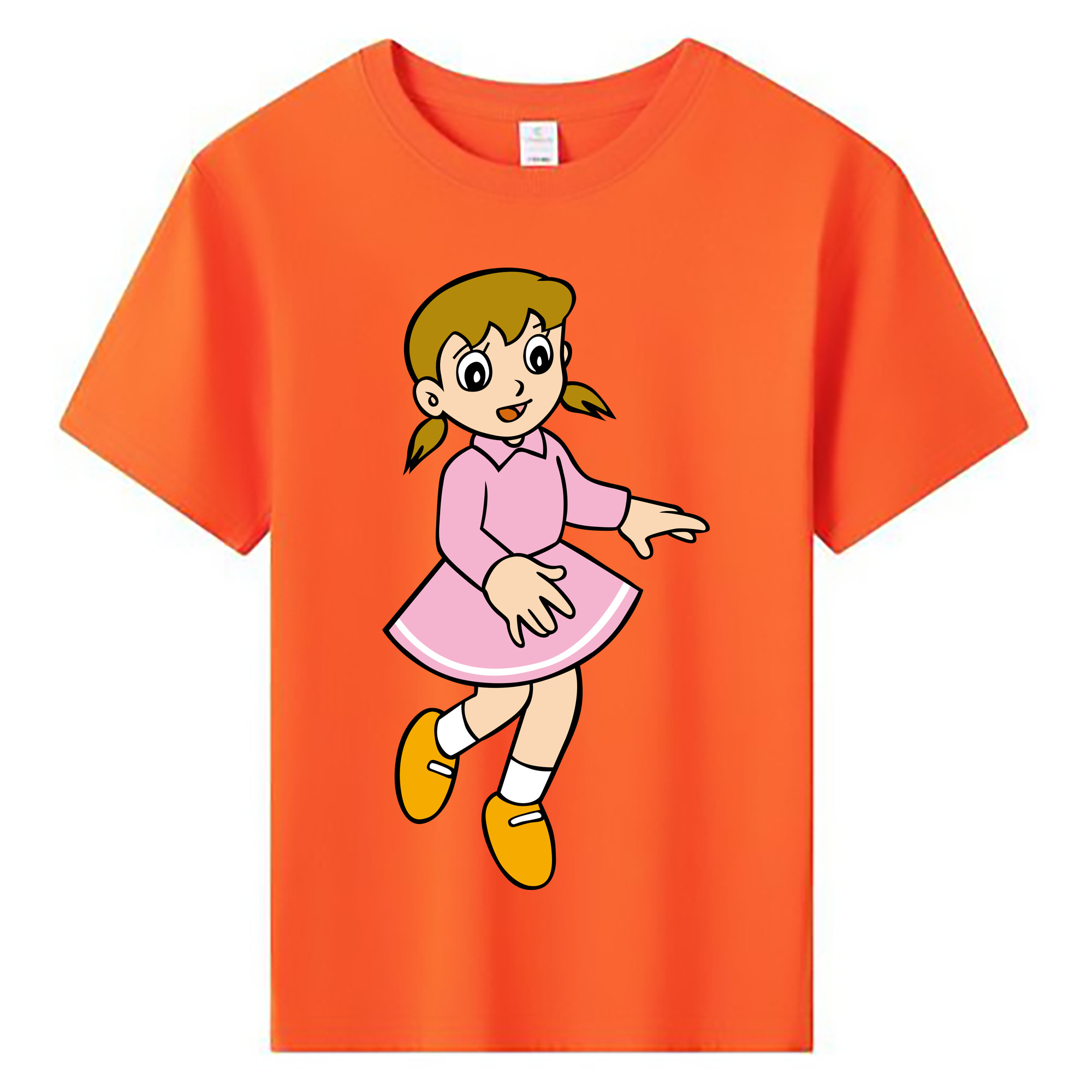 （画像用） ドラえもん みなもと しずか Doraemon Shizuka Minamoto 綿100％キッズTシャツ（フロントプリント）