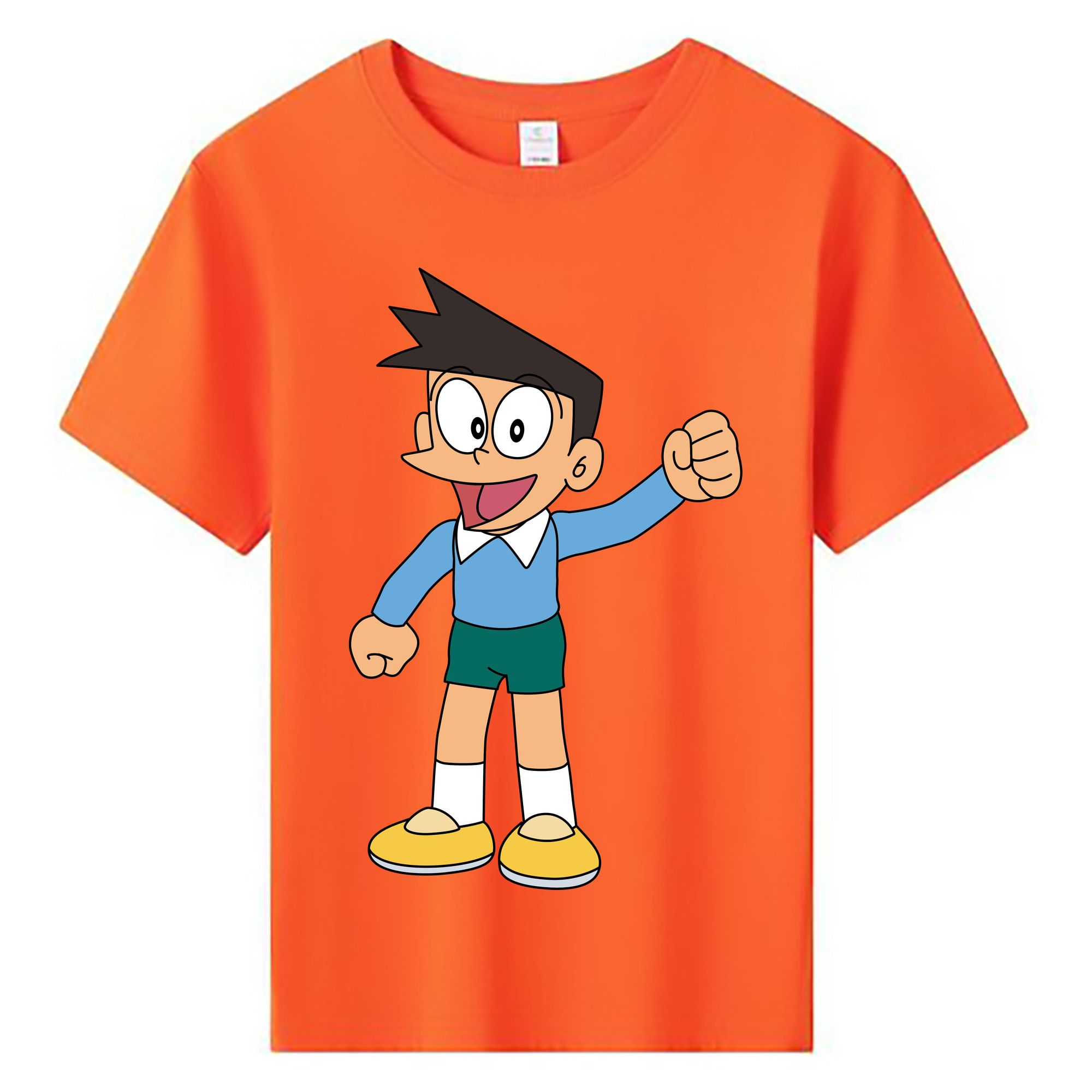 （画像用） ドラえもん 骨川 スネ夫 Doraemon Honekawa Suneo 綿100％キッズTシャツ（フロントプリント）