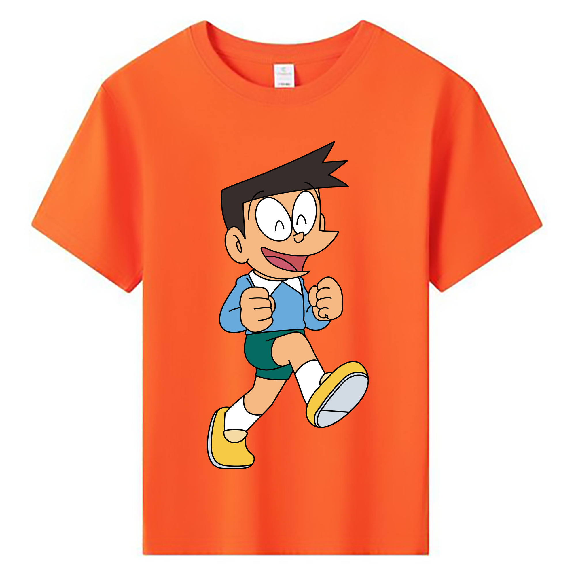 （画像用） ドラえもん 骨川 スネ夫 Doraemon Honekawa Suneo 綿100％キッズTシャツ（フロントプリント）