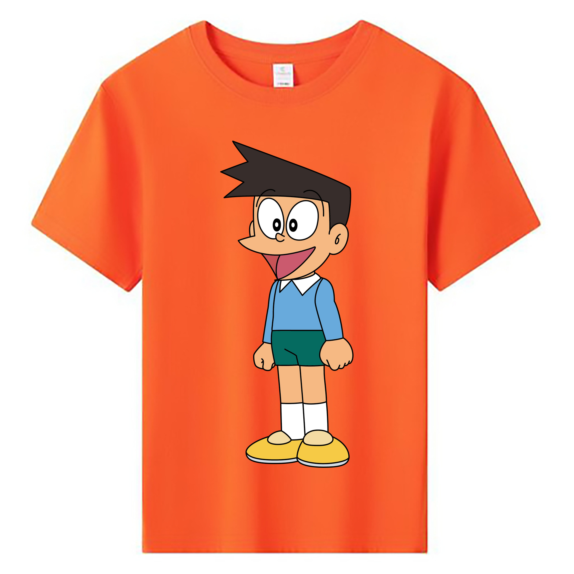 （画像用） ドラえもん 骨川 スネ夫 Doraemon Honekawa Suneo 綿100％キッズTシャツ（フロントプリント）