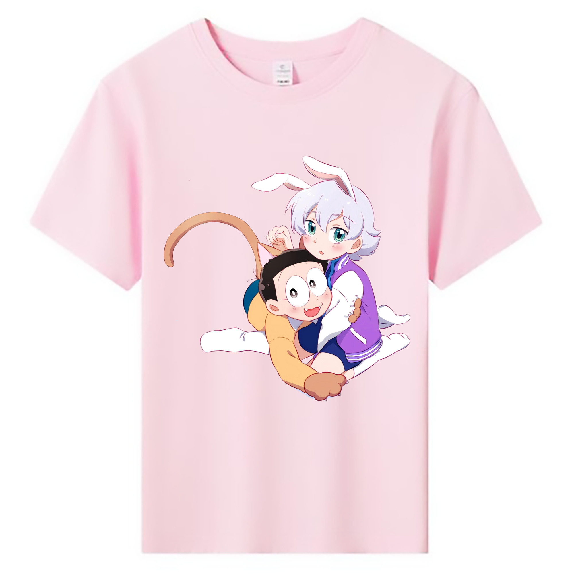 （画像用） ドラえもん 野比 のび太 Doraemon Nobita Nobi 綿100％キッズTシャツ（フロントプリント）